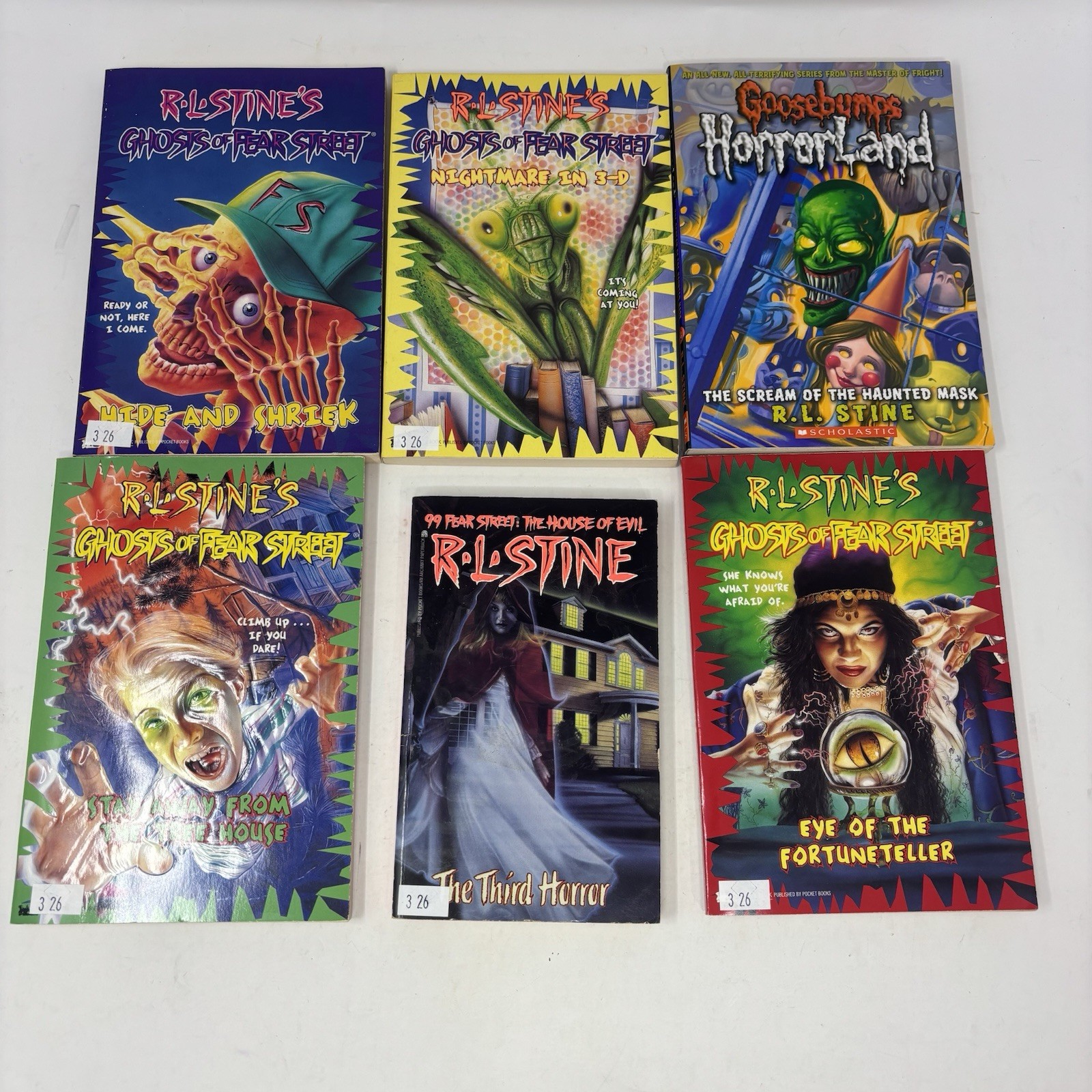 Goosebumps R. L. Stine Lot Of 6 Vintage 1990s Embossed KIDCORE READ DESCRIPTION