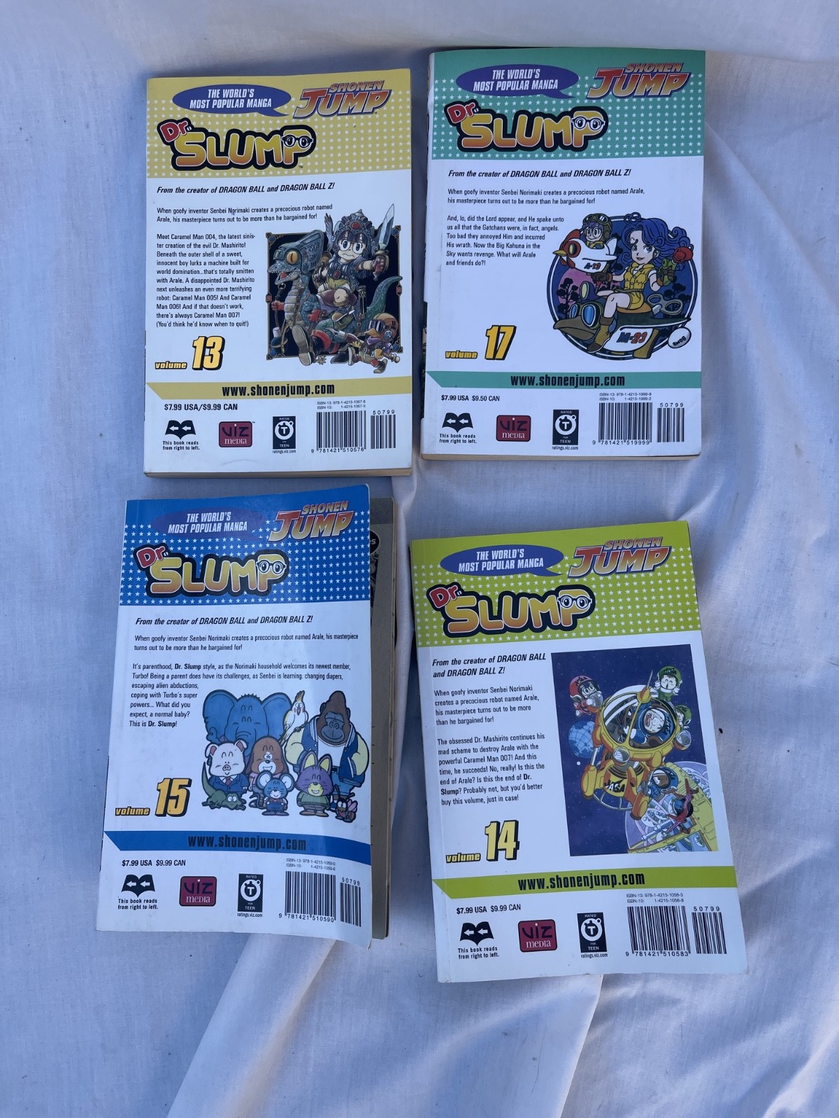 Lot of 4 „Dr Slump“ Akira Toriyama Manga Vol 13, 14, 15, 17 Excellent Condition