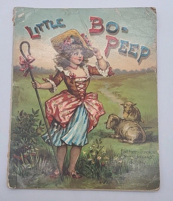 Rare Vintage 1800s Raphael Tuck & Sons Little Bo Peep Nurseryland Series