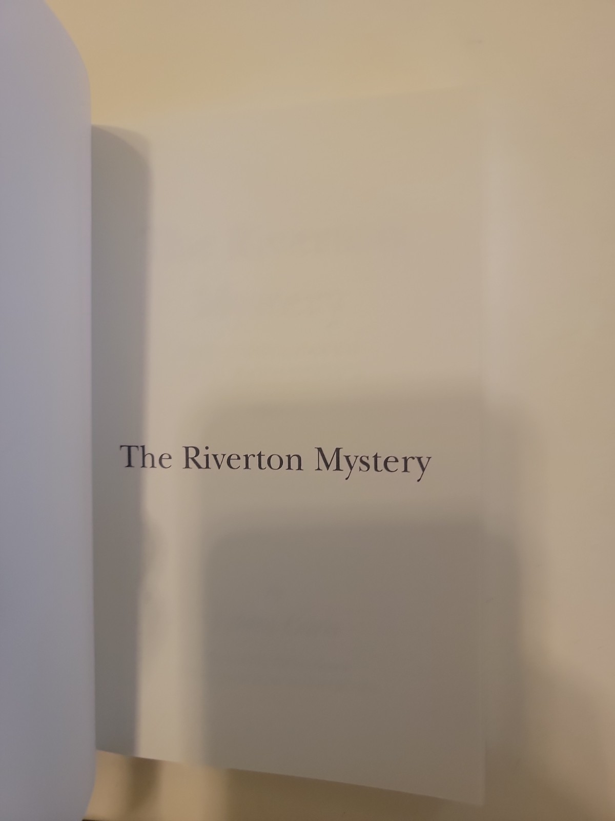 RARE Lilian Garis The Riverton Mystery Unreleased Manuscript