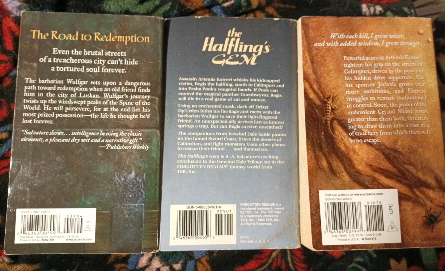 Lot Of 3 R A Salvatore Forgotten Realms Fantasy Paperback Books Mixed Lot Drizzt