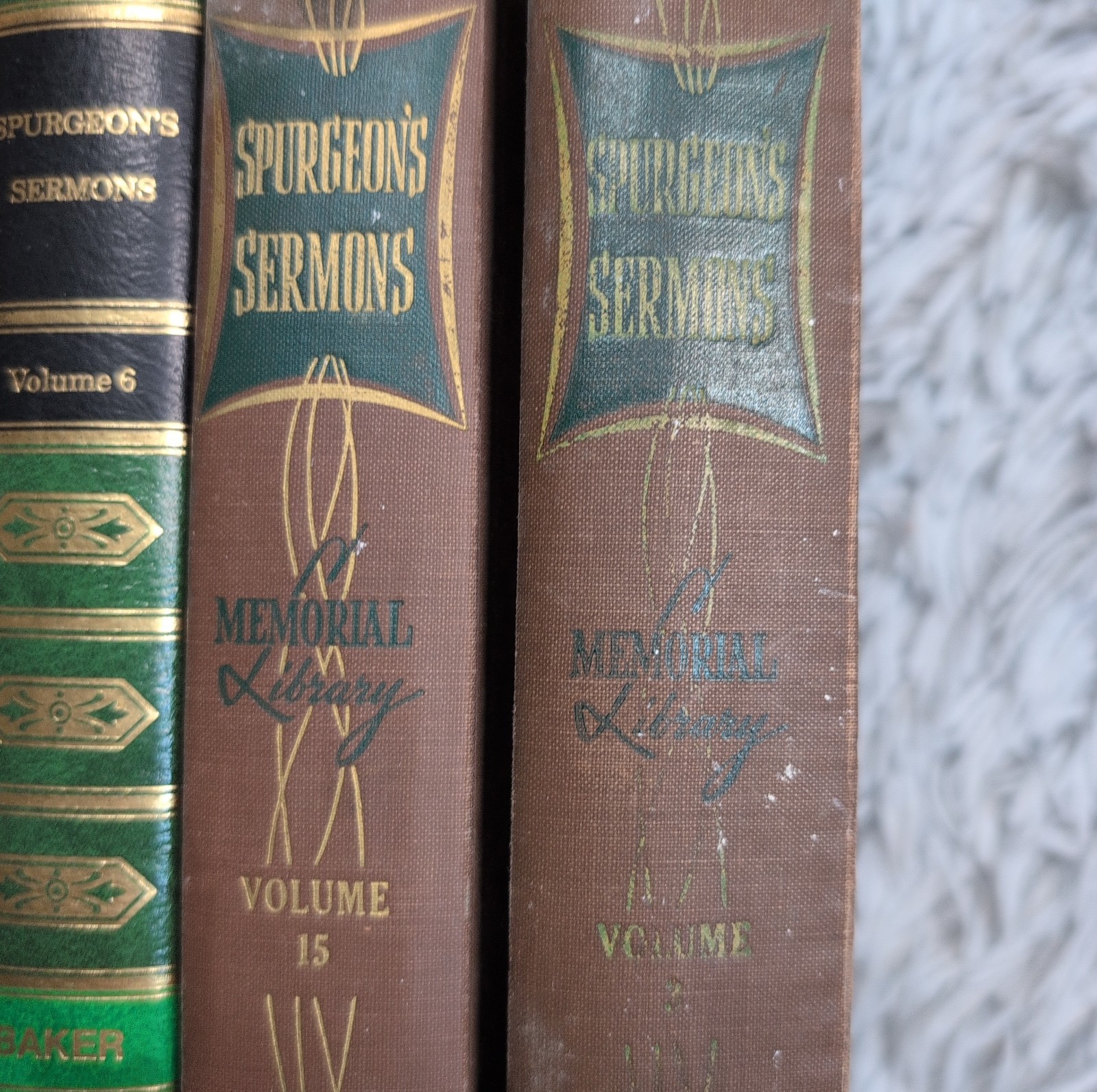 Lot of 5 Books Spurgeon’s Sermons Charles Spurgeon Christian Vol. 3, 6, 10, 15