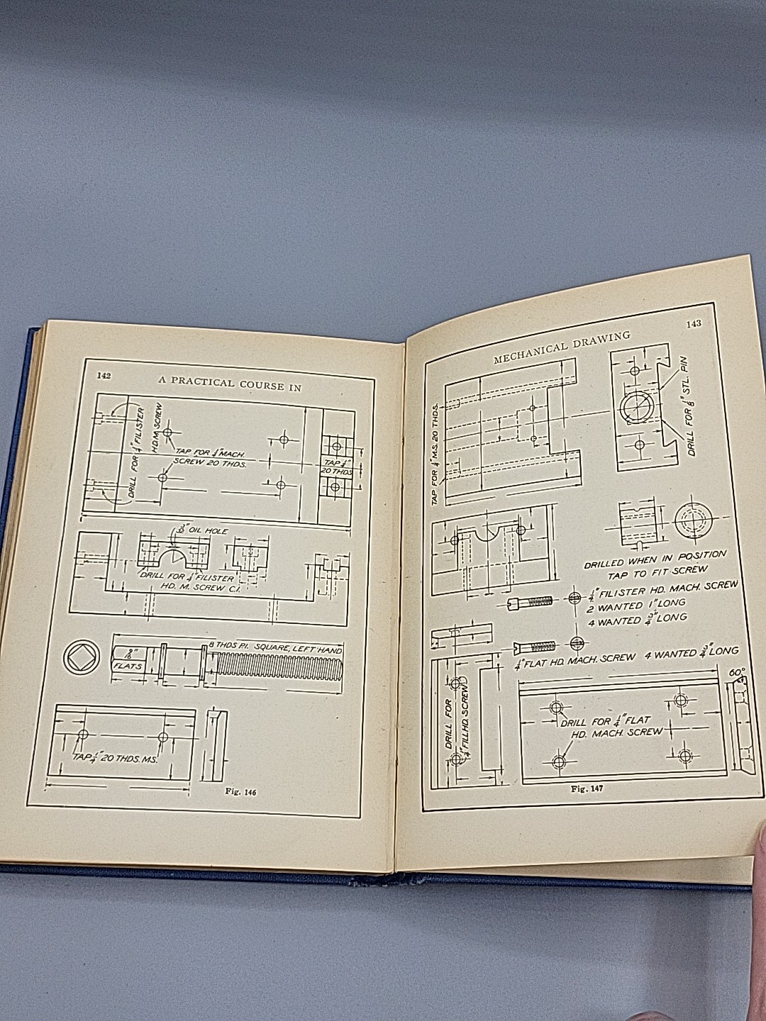 A PRACTICAL COURSE IN MECHANICAL DRAWING – WILLIAM F WILLARD HARDCOVER BOOK 1912