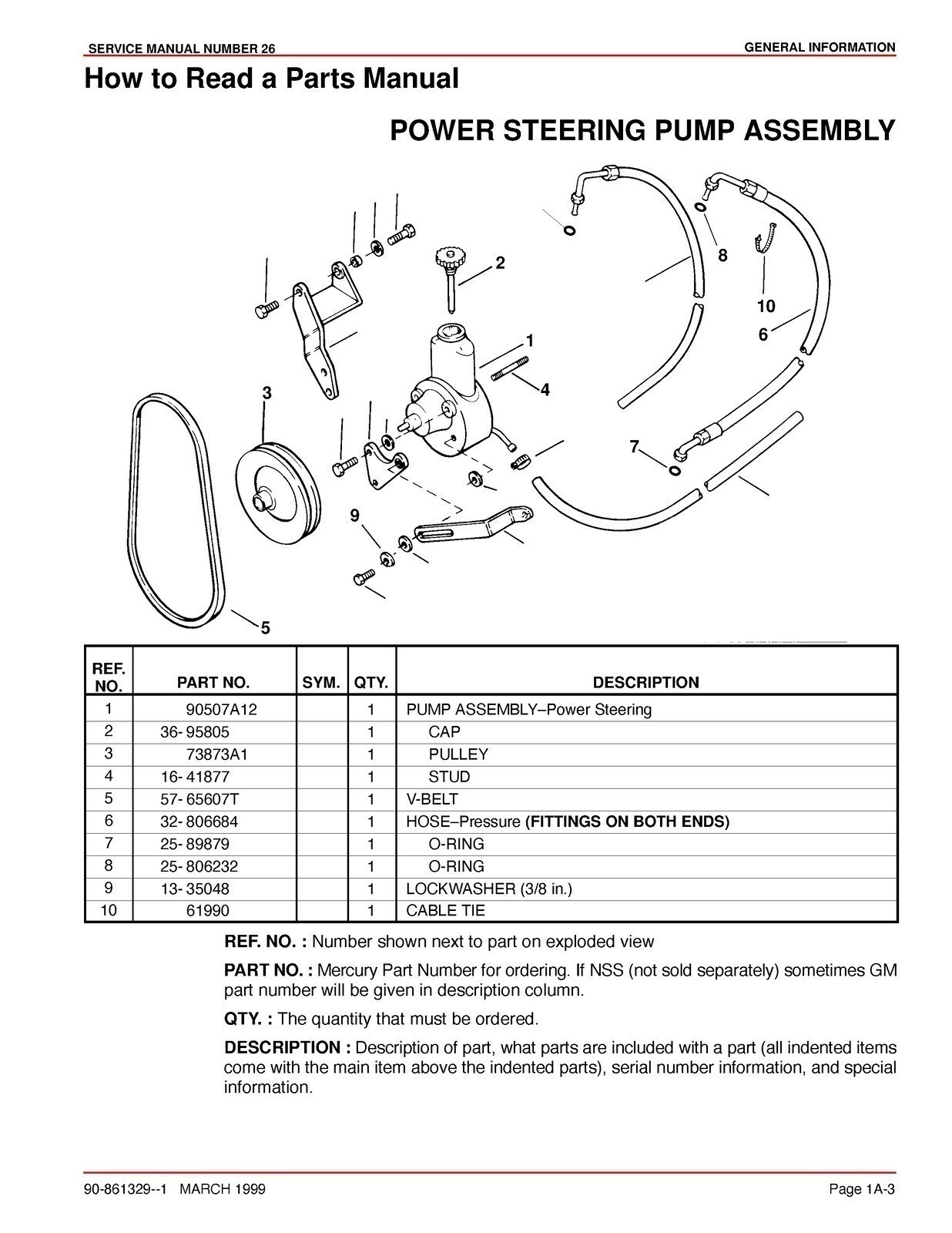 MERCURY MERCRUISER NO. 26 MARINE ENGINE GM 4 CYL 3.0L SERVICE MANUAL , SECURED