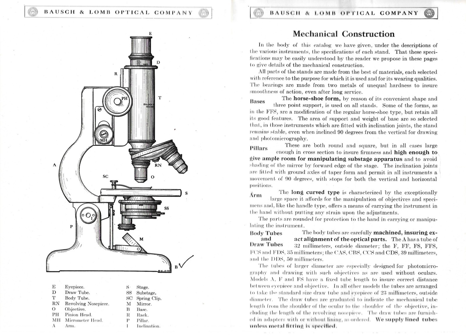 „MICROSCOPES, MICROTOMES and ACCESSORIES“ CATALOG – 1922