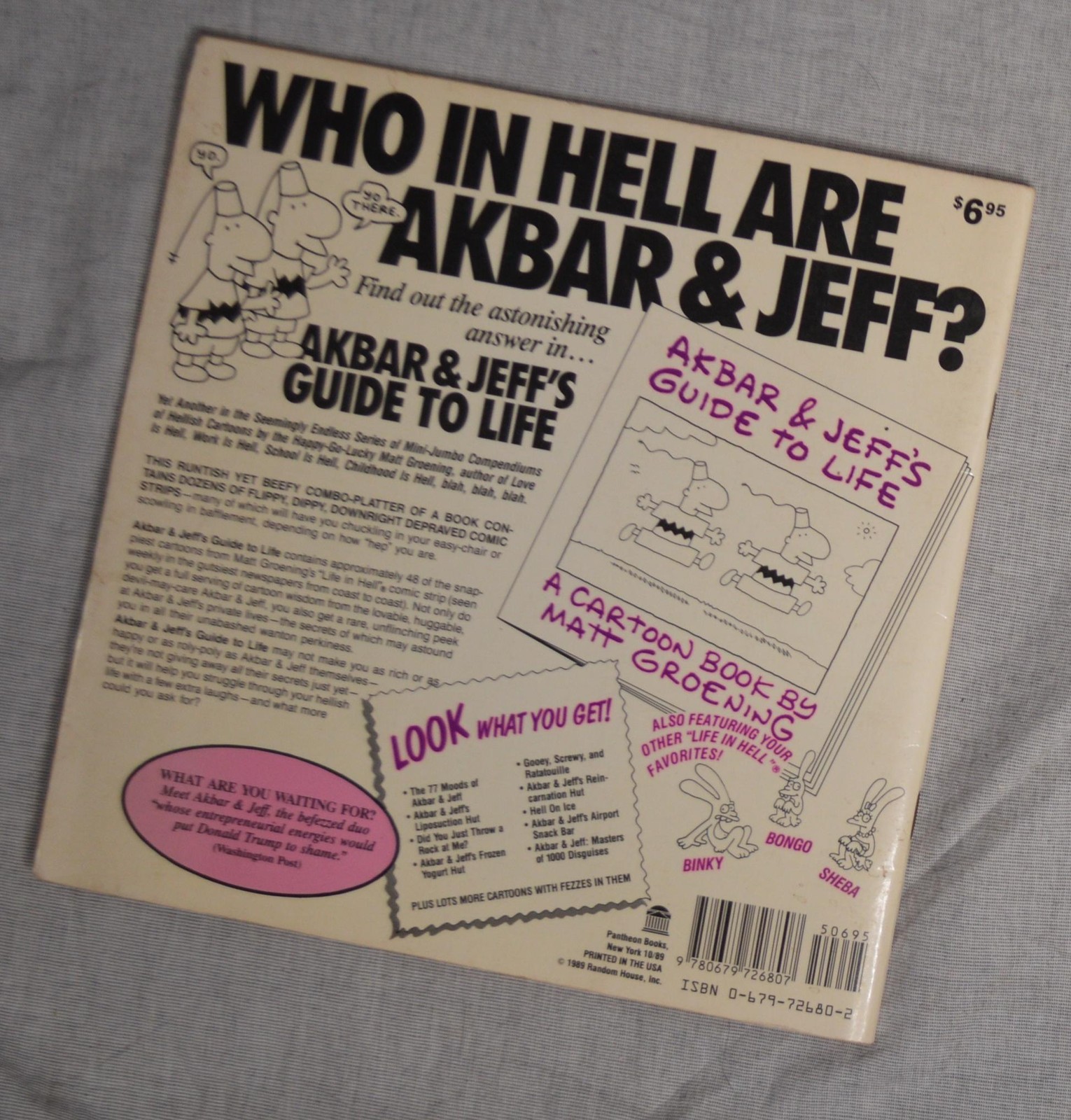 Akbar and Jeff’s Guide to Life Matt Groening 1989 Pantheon Books VTG Simpsons