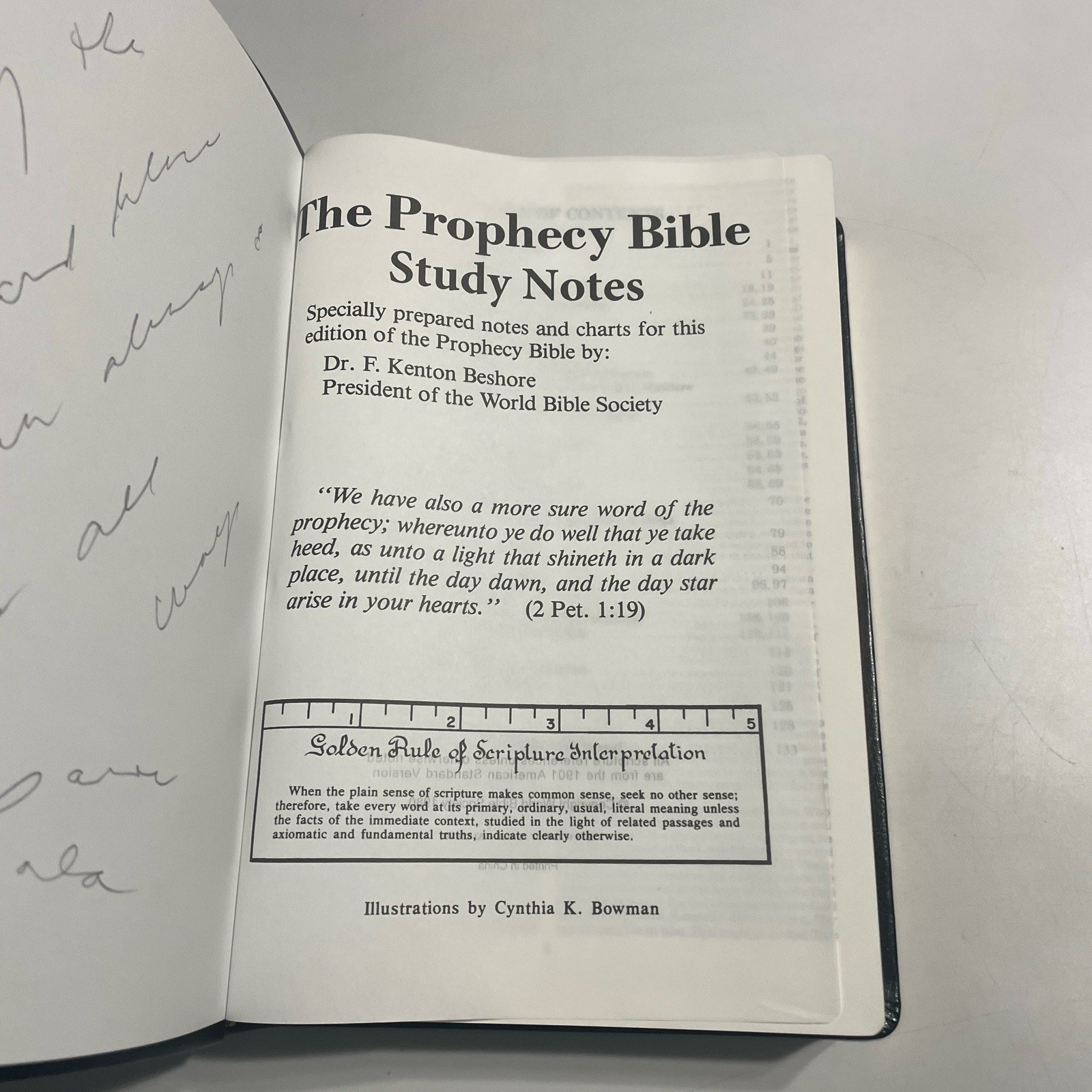 Original American Standard Doc Beshore Prophecy Study Bible ASV 1901 Cowhide