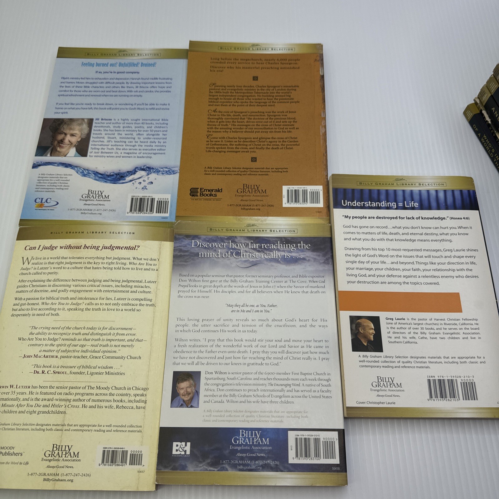 Billy Graham Library Lot of 27 PBs Billy Graham Erwin Lutzer MacArthur Tony Evan