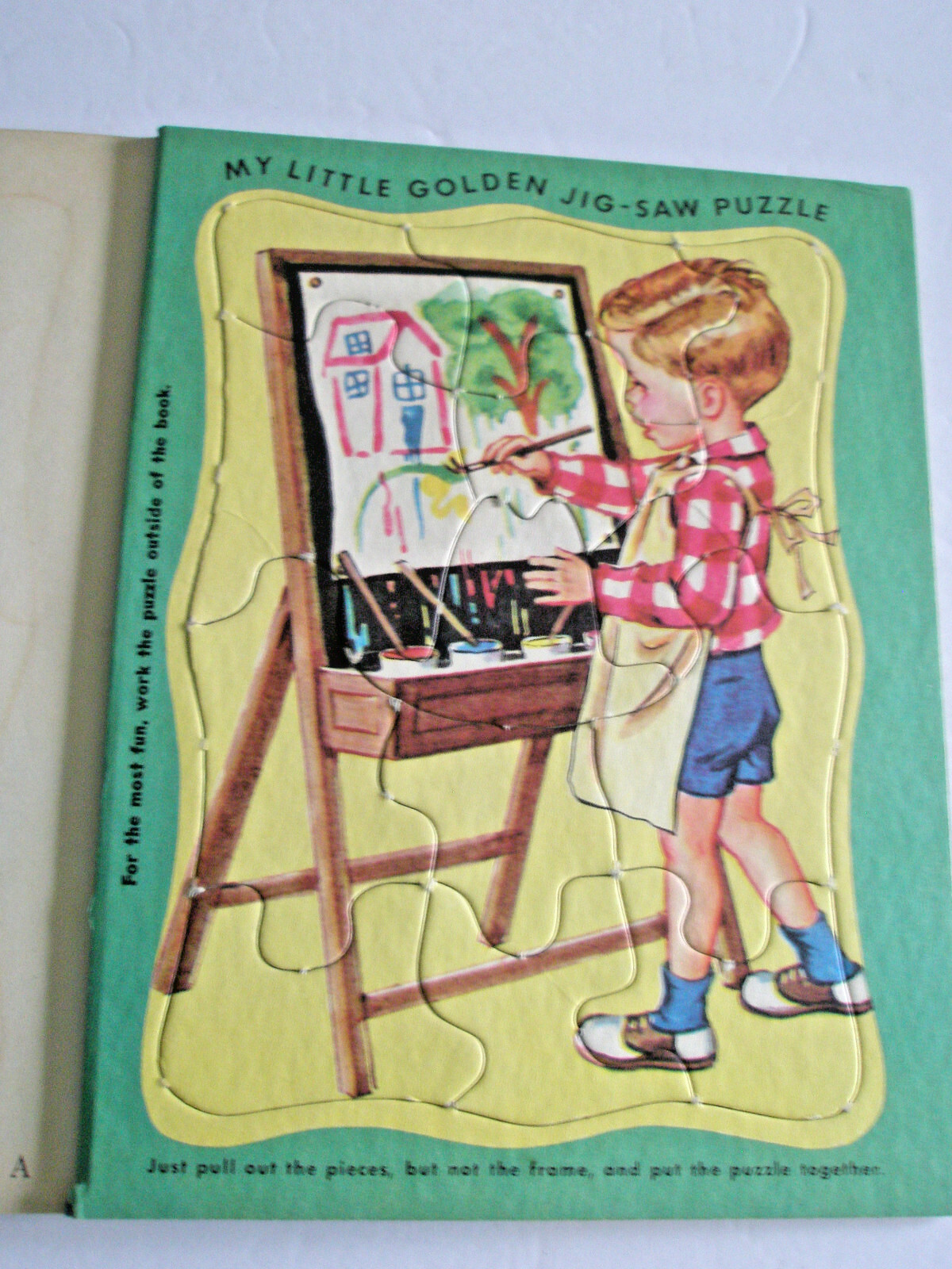 Little Golden Book Jerry At School Complete Puzzle „A“ 1st Edition 1950 #94