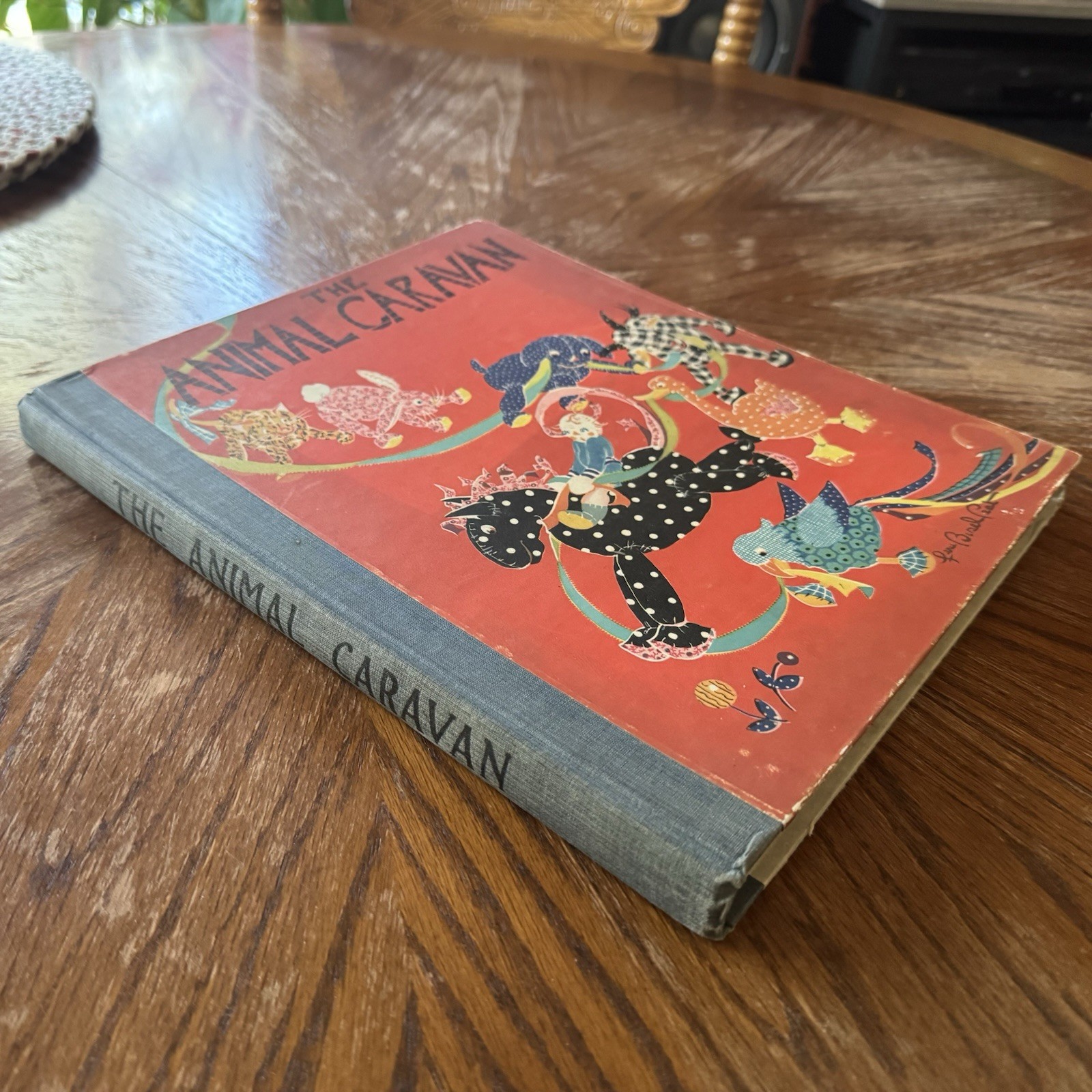 1930 The Animal Caravan Hardcover Children’s Reader Vintage Illustrated Book