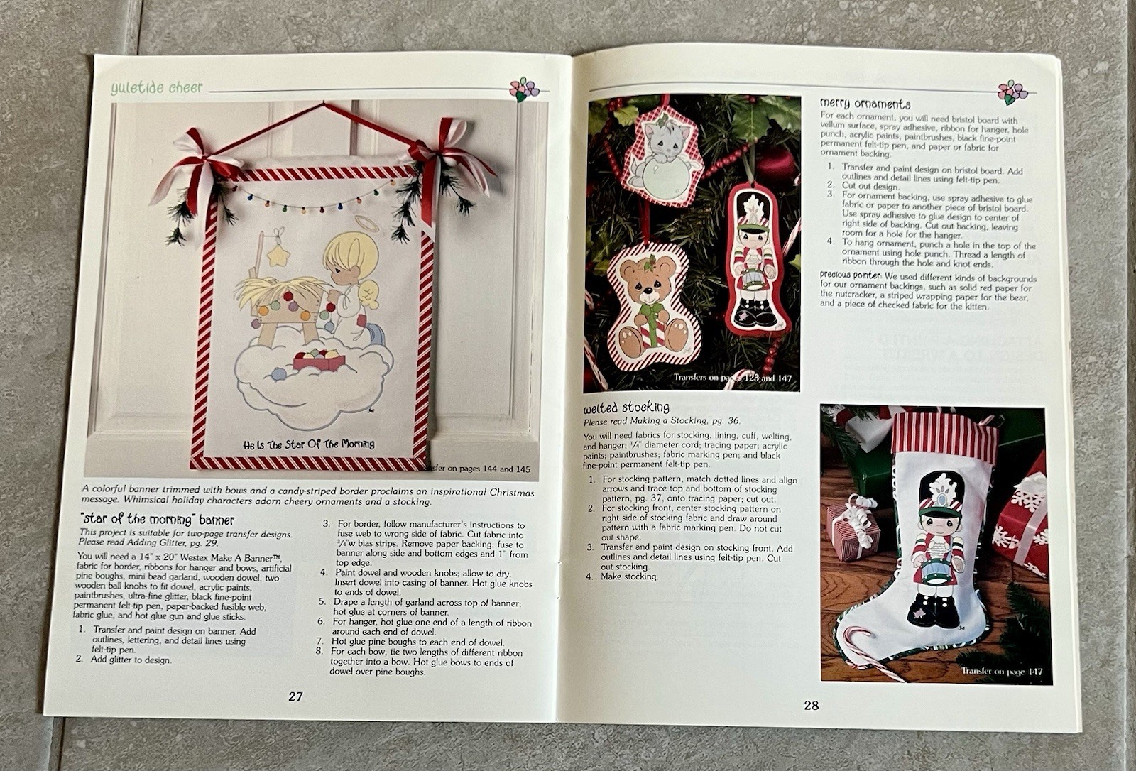 2 Precious Moments Leisure Arts Creative Book & Workbook for Iron-on Transfers
