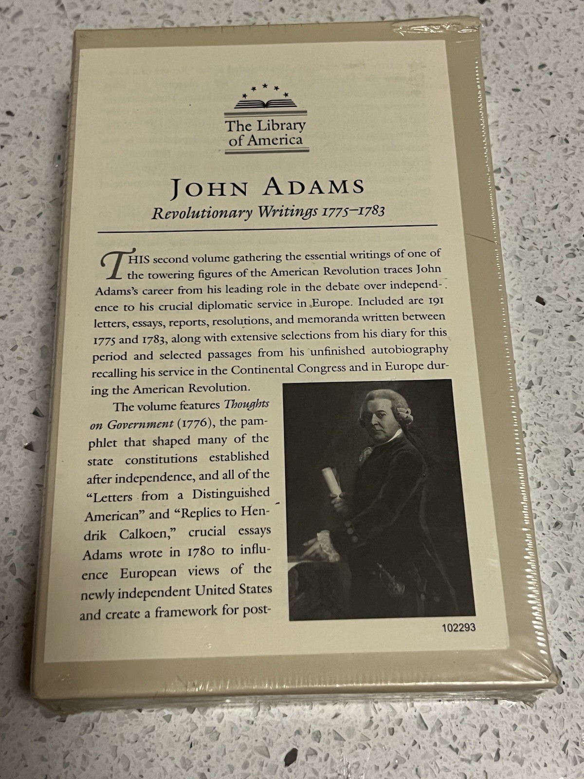 The Library of America: John Adams – Revolutionary Writings 1755-1775 HC Sealed