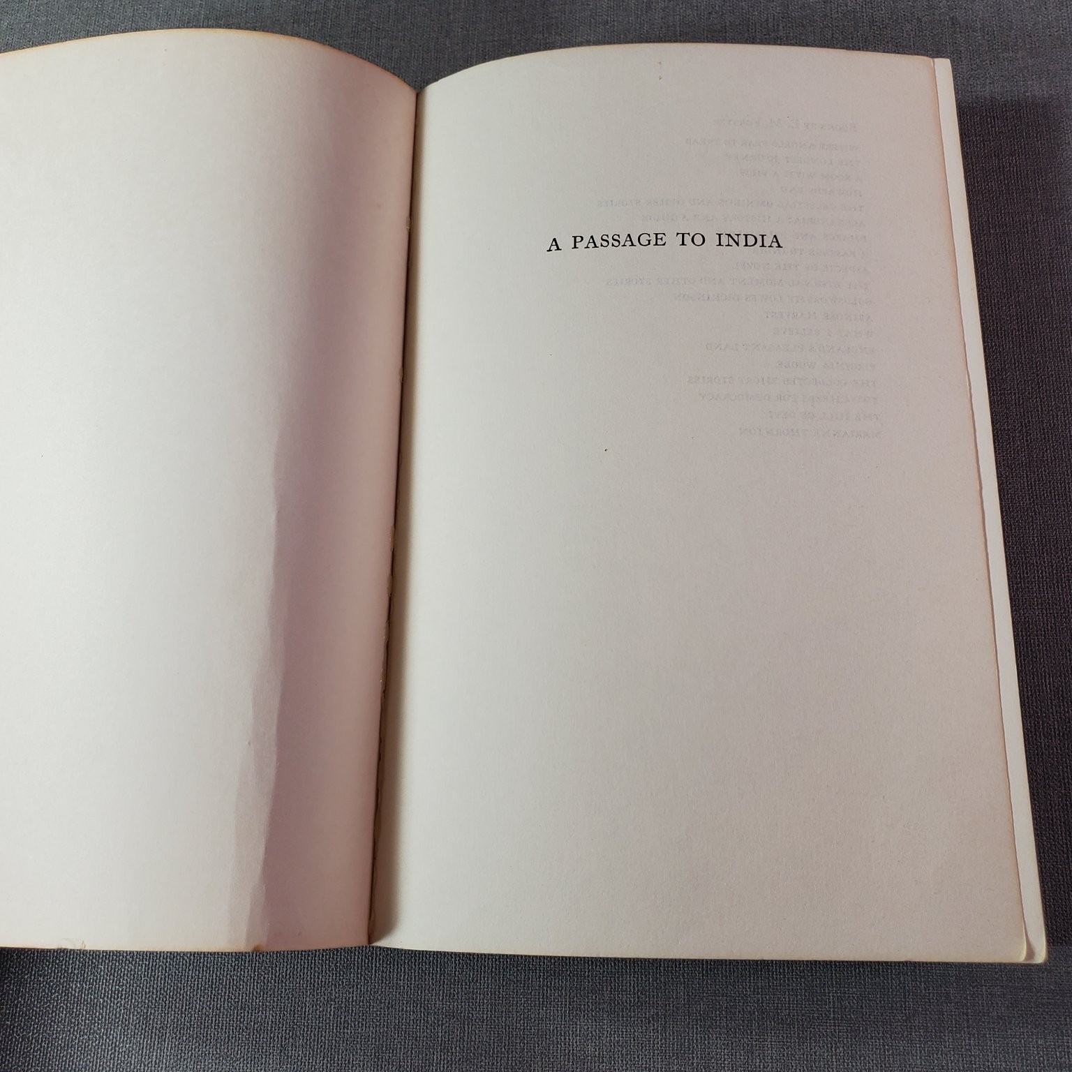 A Passage to India E. M. Forster 1952 Paperback Fiction Harcourt