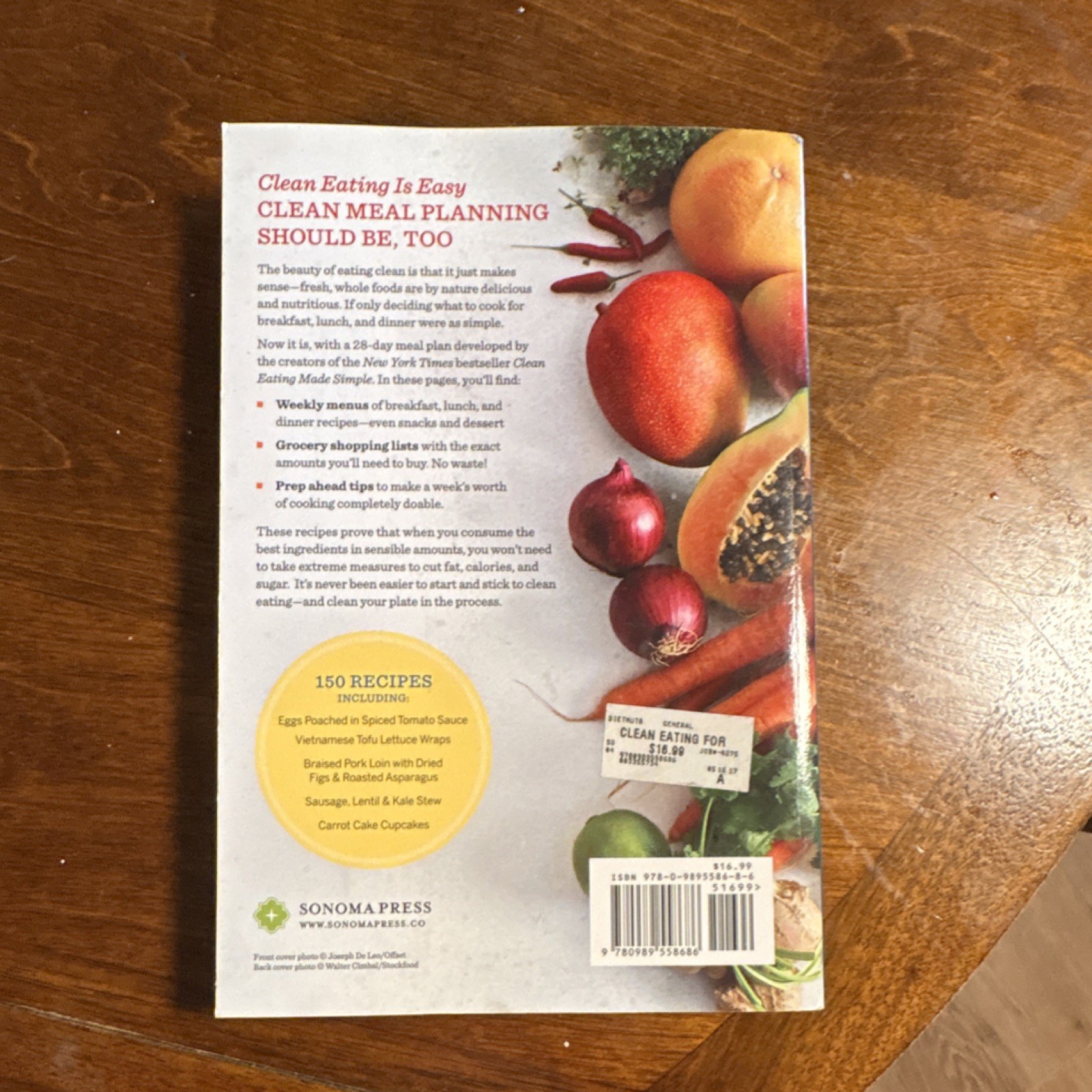 Sonoma Press 28 Days of Clean Eating Paperback Meal Planning