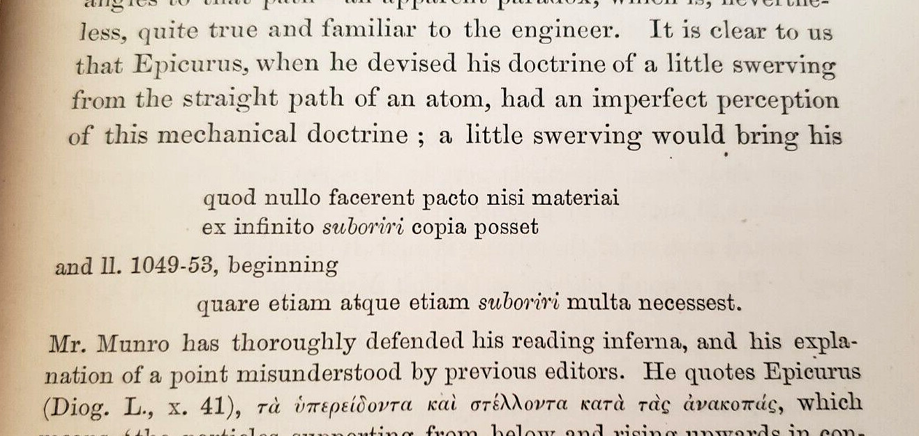 1872 Masson LUCRETIUS‘ ATOMIC THEORY & MODERN SCIENCE,Evolution,Atoms,Philosophy