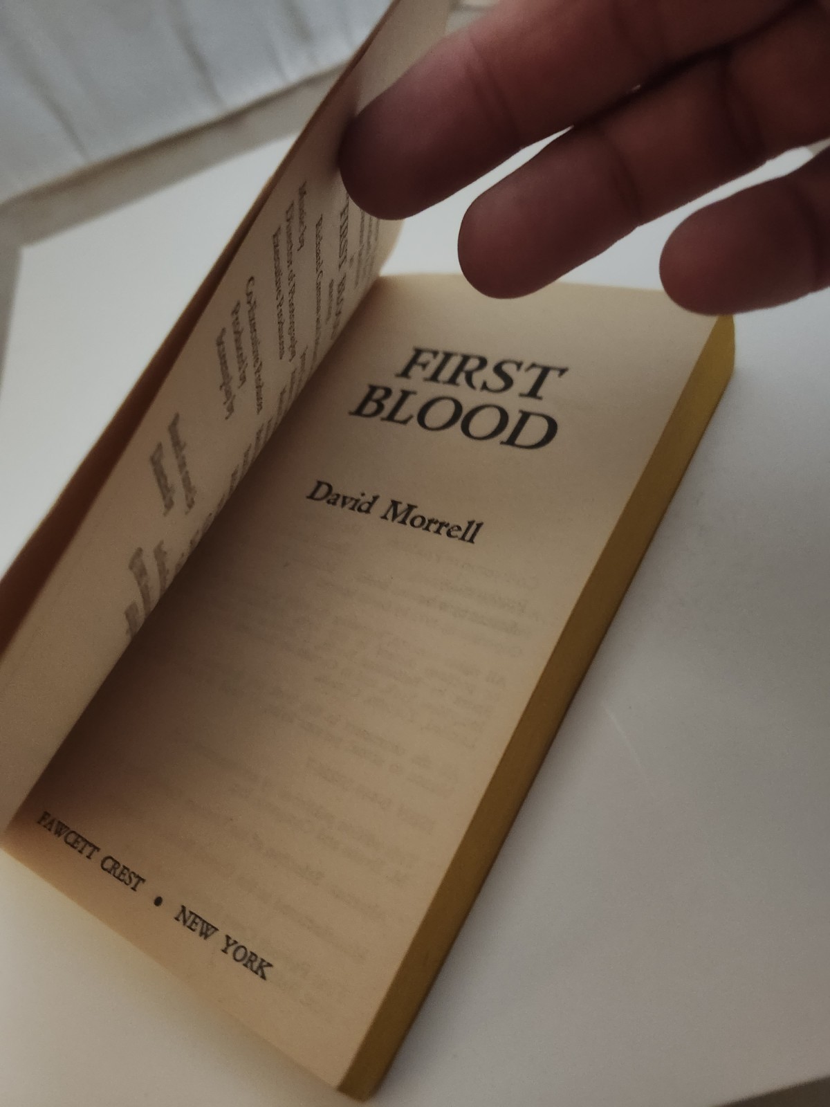 First Blood, David Morrell, 1982 Movie Tie-In Sylvester Stallone Cover RARE