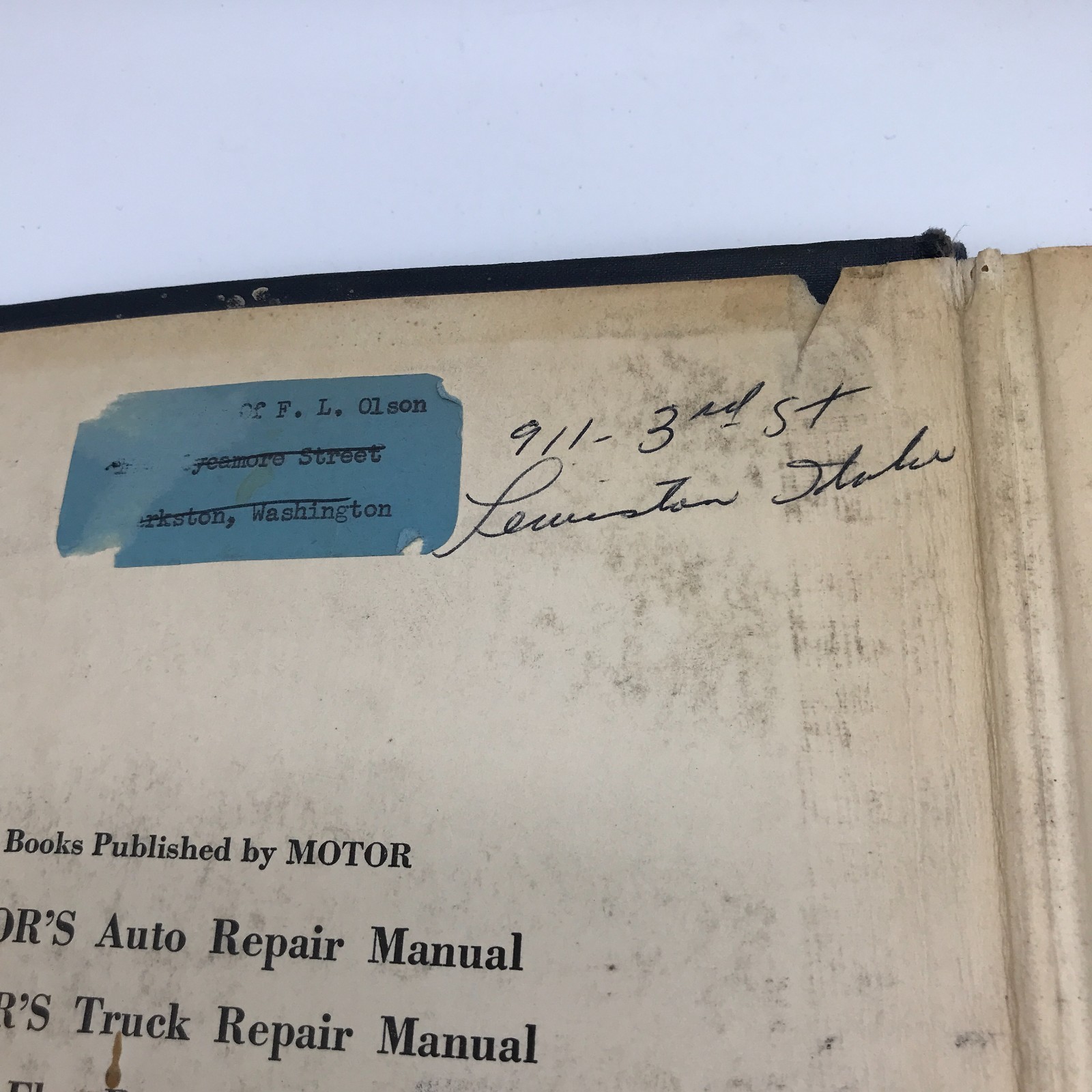 Motor’s Auto Repair Manual 1957 20th Edition by Ralph Ritchen for All 1949-1957