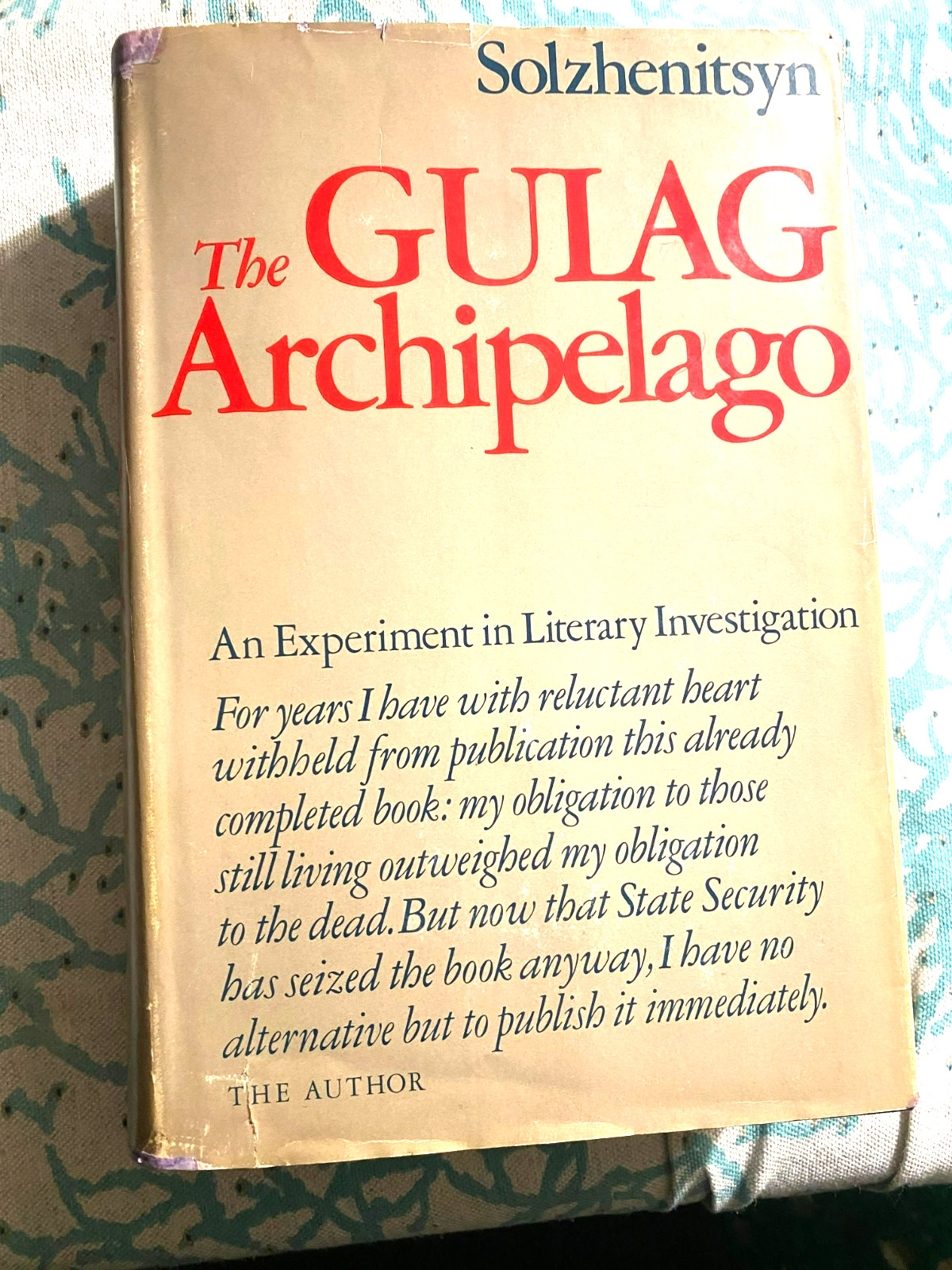 3 RARE! The Gulag Archipelago Volume 1 & 2 & 3 by Aleksandr Solzhenitsyn 1974 HC
