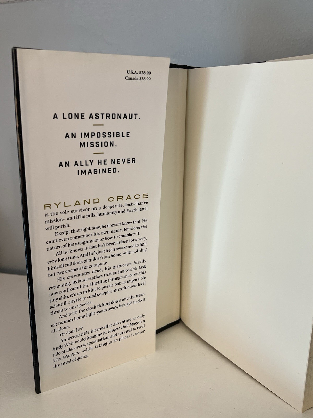 Project Hail Mary – Andy Weir (2021, Hardcover) First Edition/First Printing