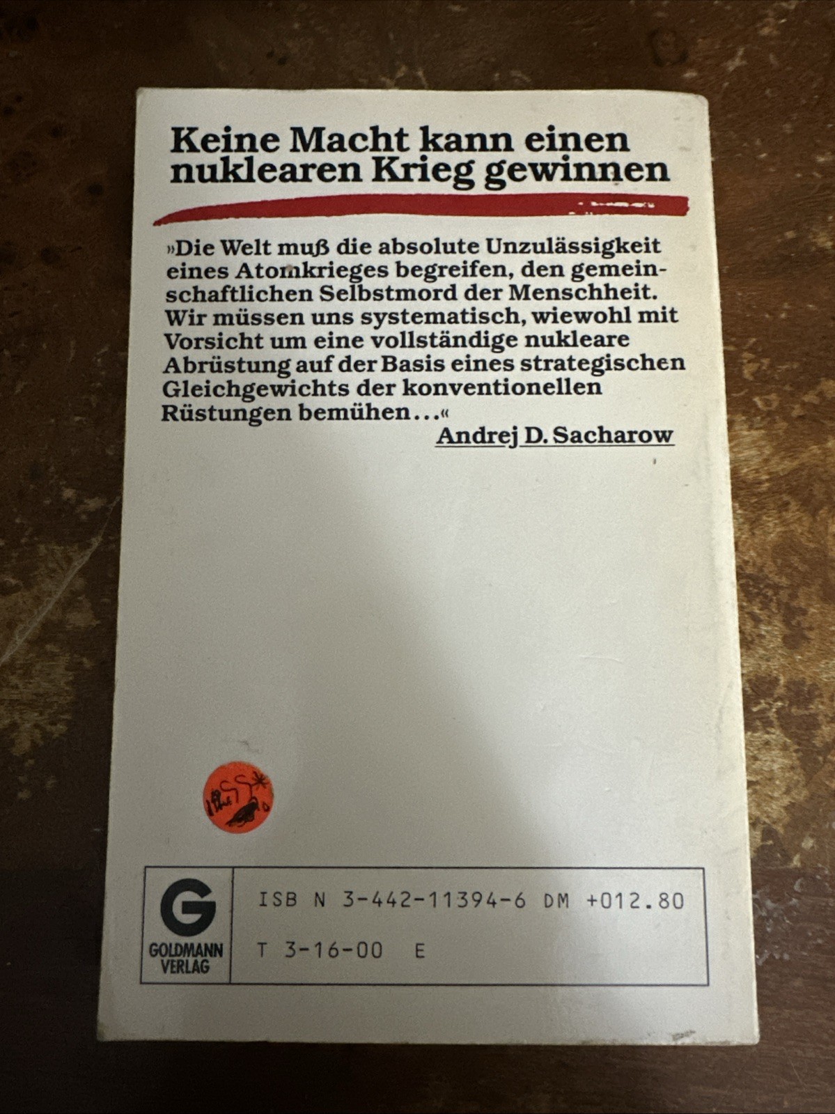 Den Frieden retten!: Aufsätze – Briefe – Aufrufe 1978 – 1983. Nr. 11394 Sacharov