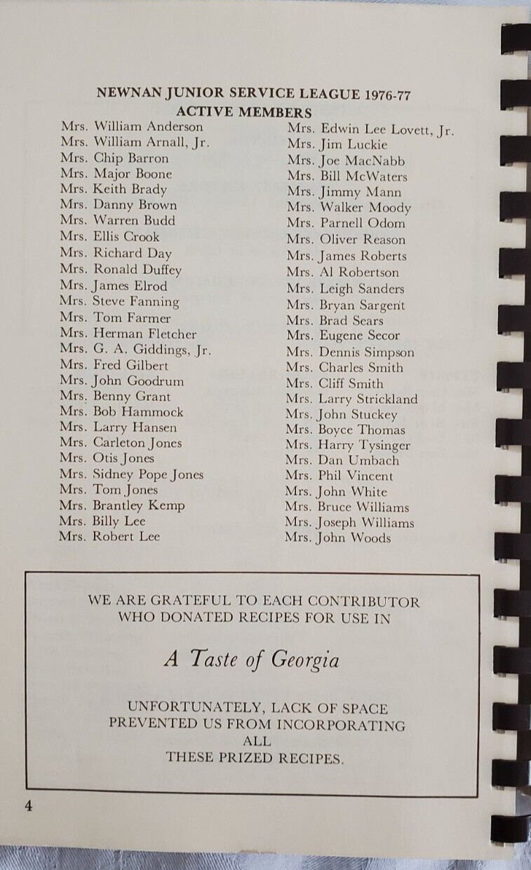 Vintage Cookbook A TASTE OF GEORGIA Southern Living Edition 1990 592 Pages YUM
