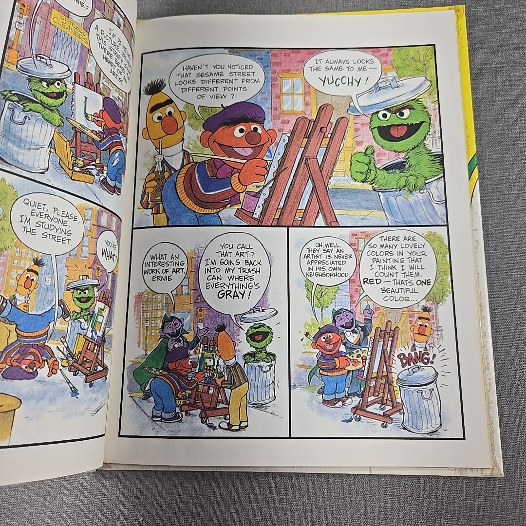 On My Way With Sesame Street Book Volume 6 Colors and Shapes 1989 Hardcover Book