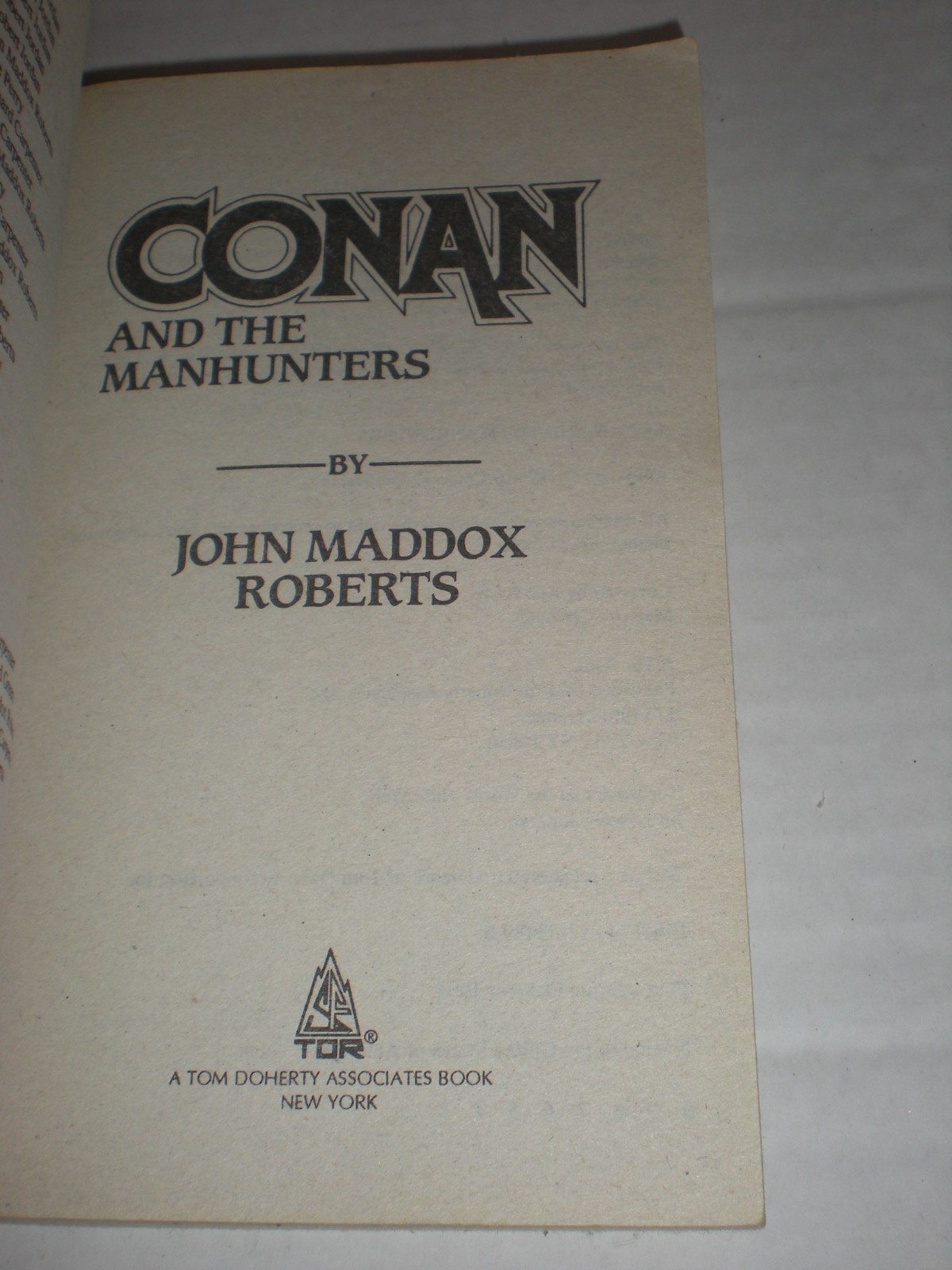 Conan and the Manhunters John Maddox Roberts Barbarian Fantasy Paperback 1994