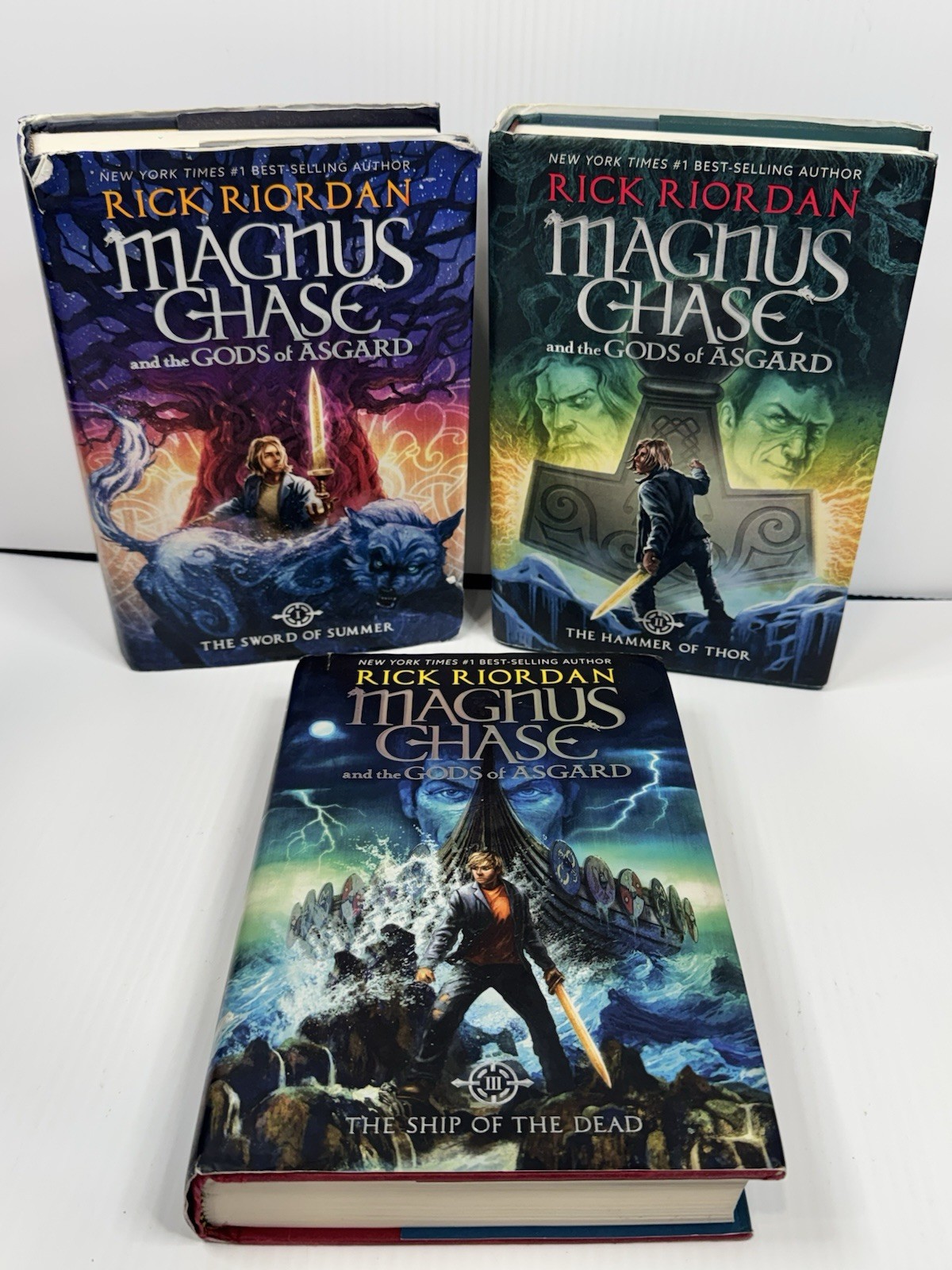 Magnus Chase Trilogy Rick Riordan Hardcover Set Books 1-3 w/ Dust Jackets