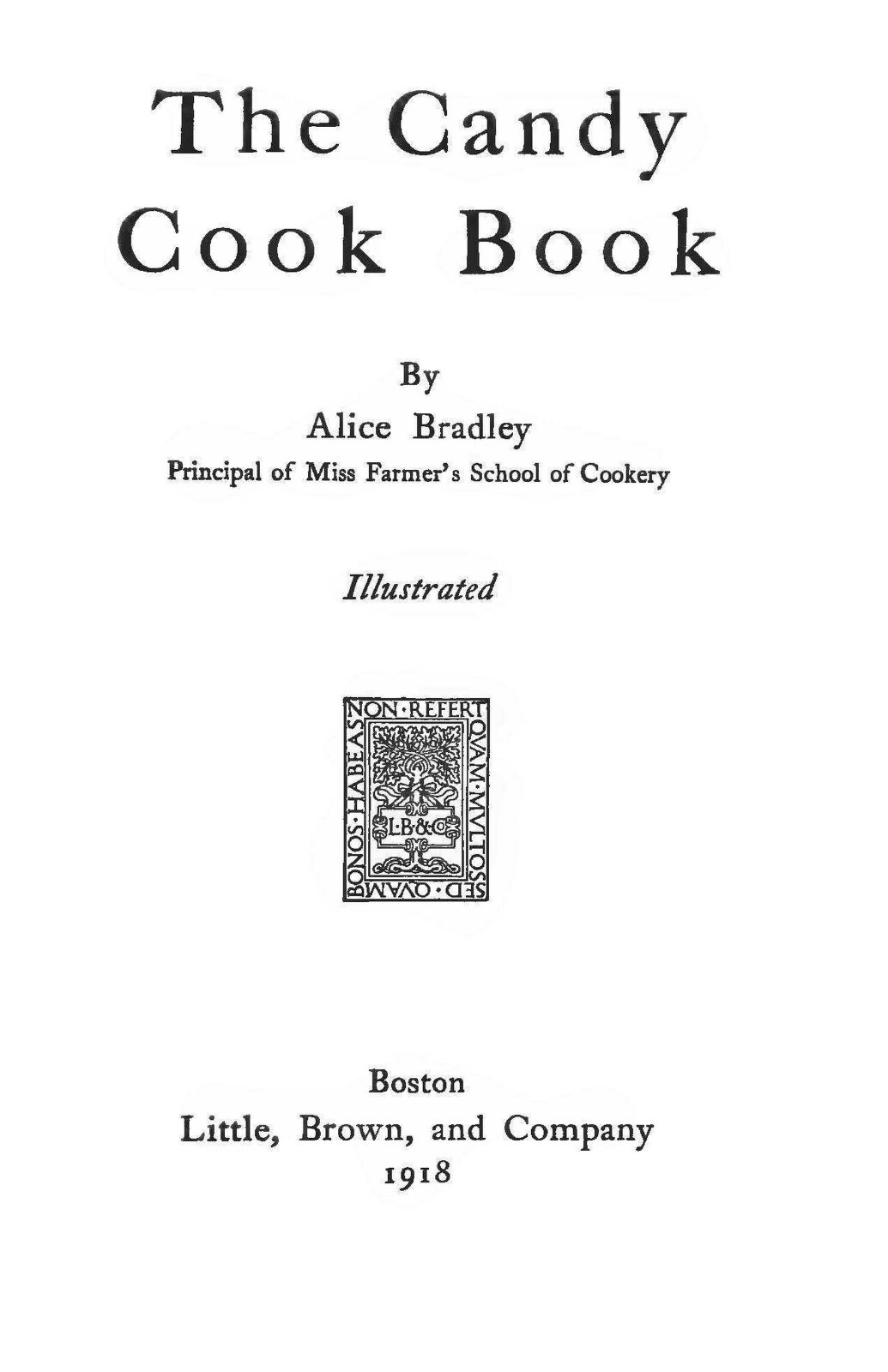 The Candy Cook Book „1917“ 228 Pages