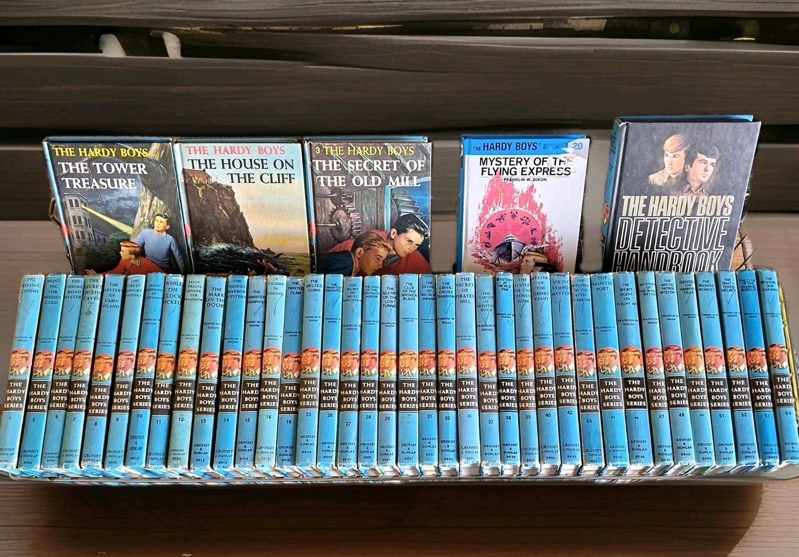 Vintage 1960s–1970s Hardy Boys Books Lot of 43 Grosset & Dunlap Blue Spine