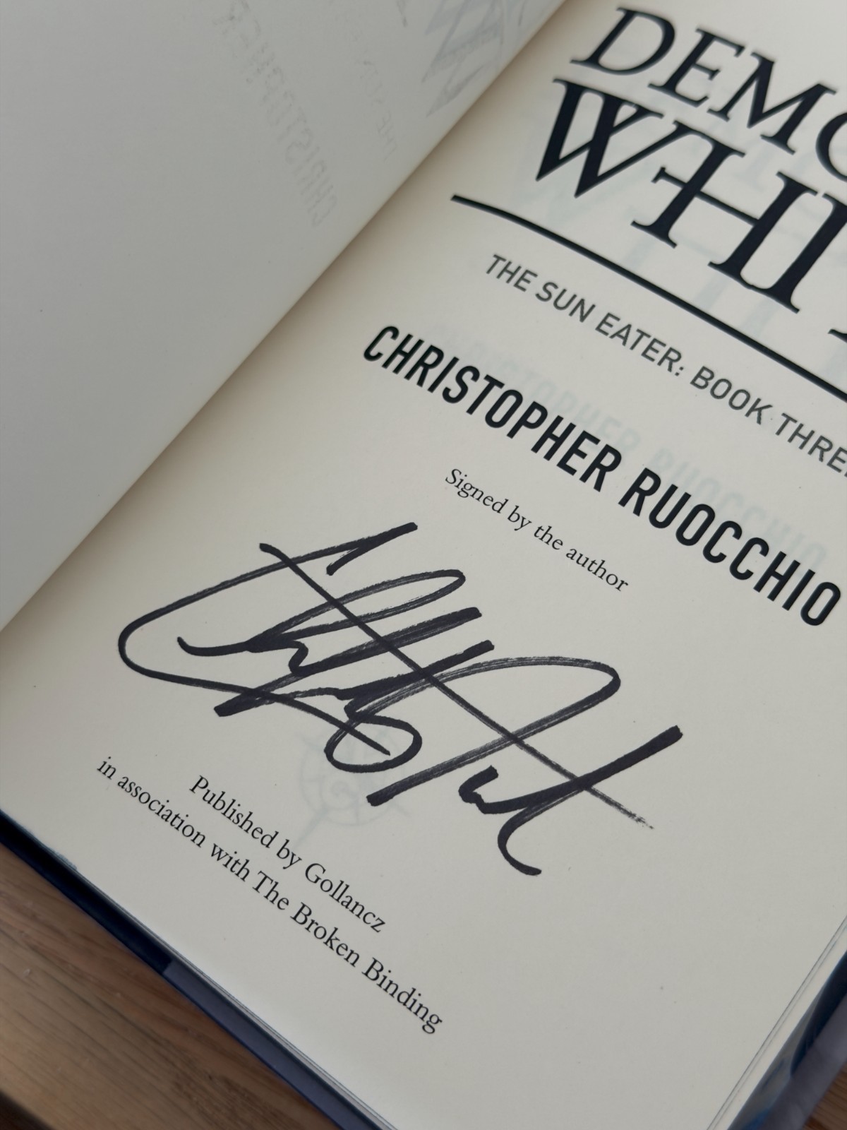 The Sun Eater Series SIGNED by Christopher Ruocchio Broken Binding Hardcovers