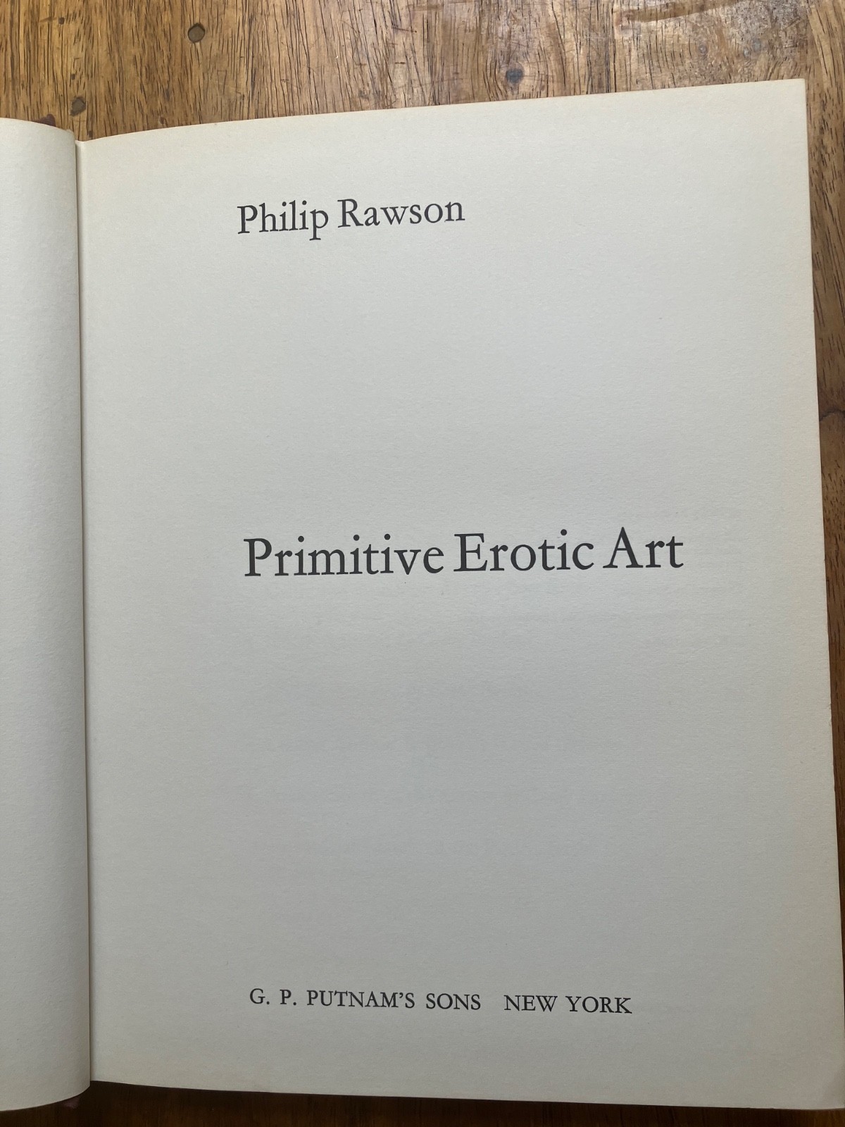 Philip Rawson: Primitive Erotic Art (1973) hardcover with dust jacket VERY GOOD