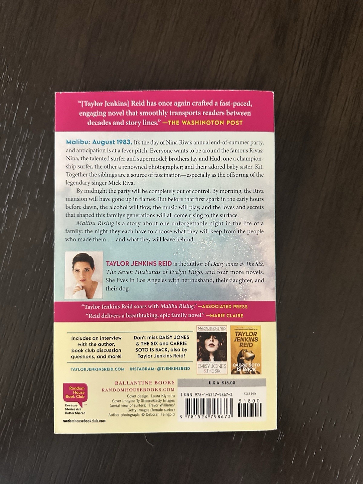 Malibu Rising a Novel by Taylor Jenkins Reid (2021, Trade Paperback)