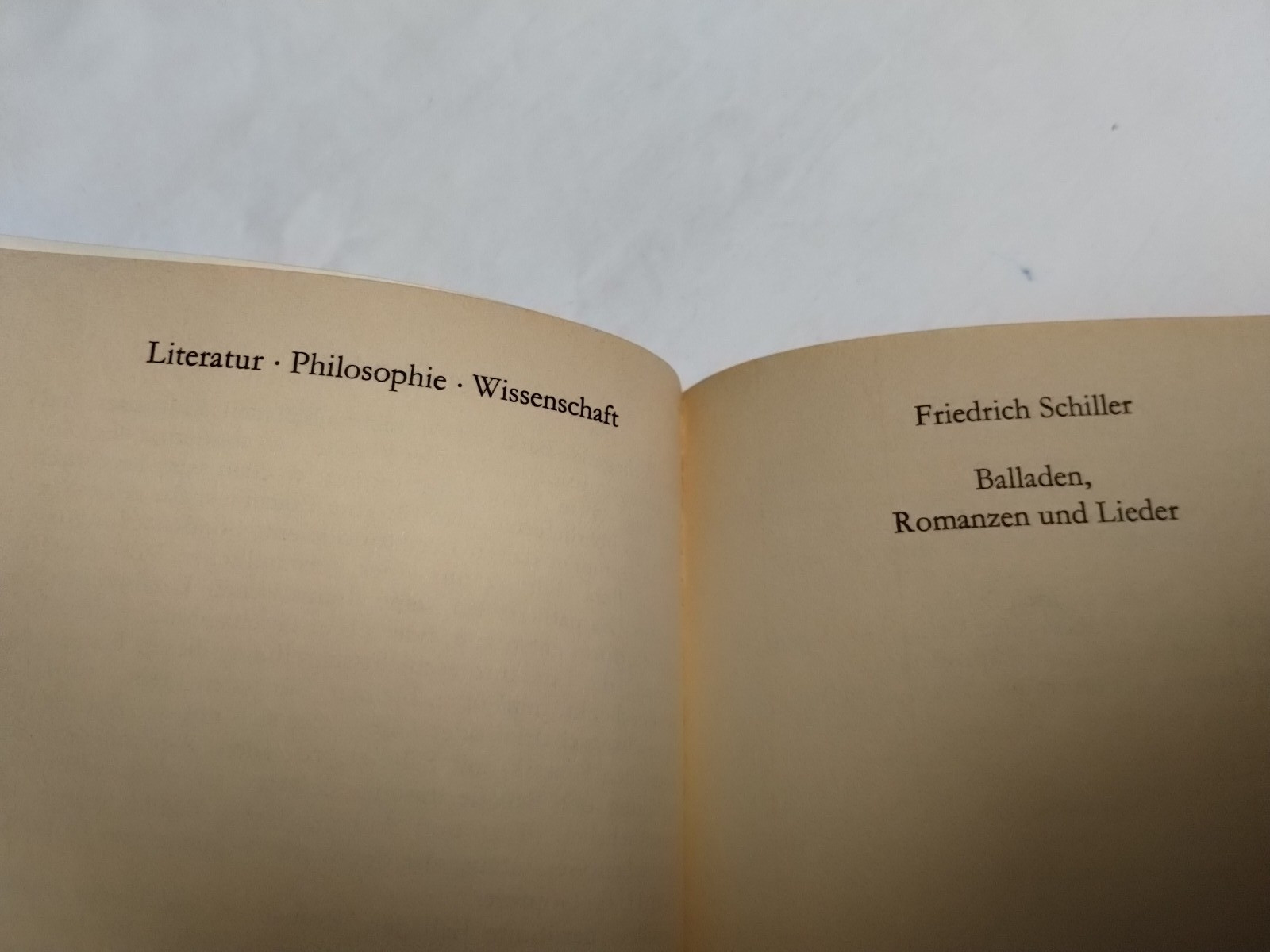Balladen, Romanzen Und Lieder by Friedrich Schiller 1984 Vintage German 80’s PB