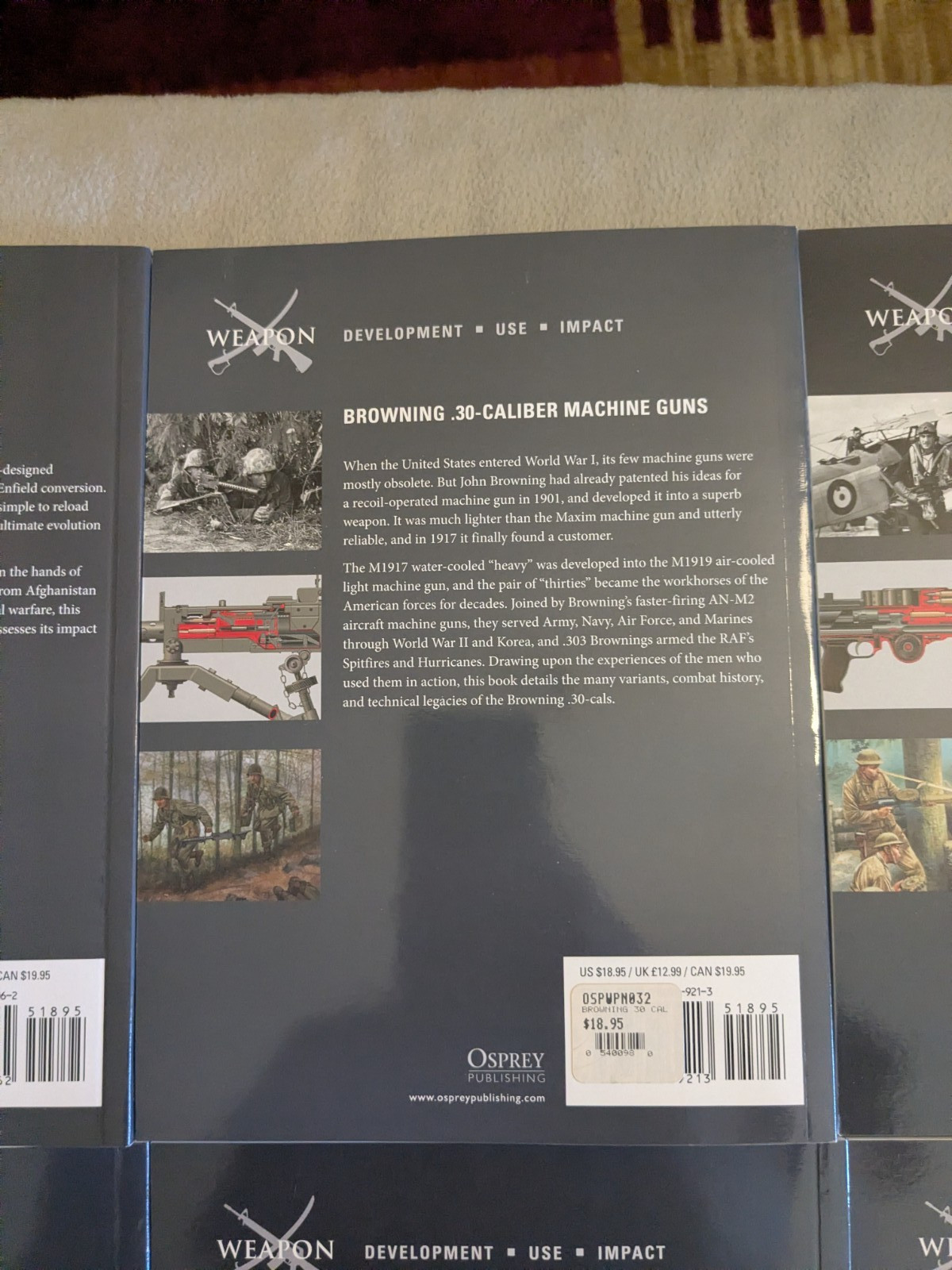 Lot of 10 Osprey WEAPONS series Illustrated Military history book 26-58