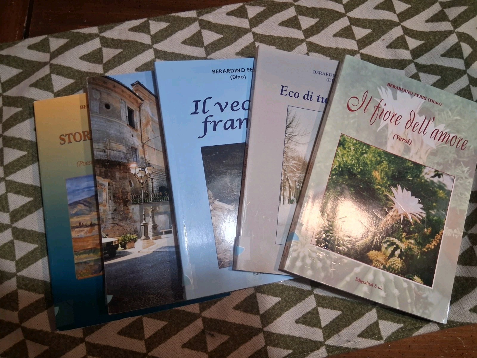 Lot Of 5 Italian Language Paperbacks Berardino Ferri Poem Books