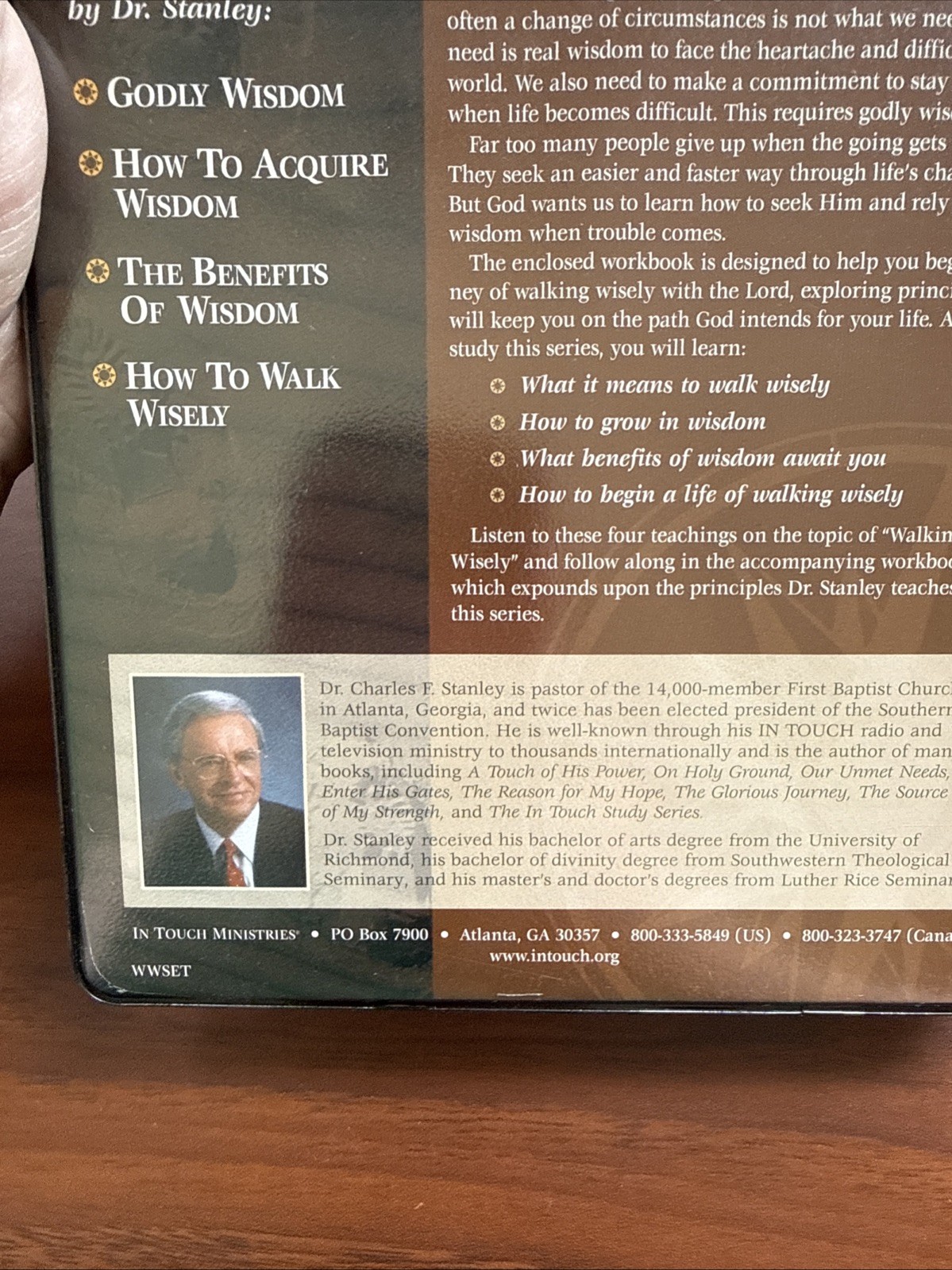Charles Stanley Bible Study Audio VHS Cassette Books Walk Wisely