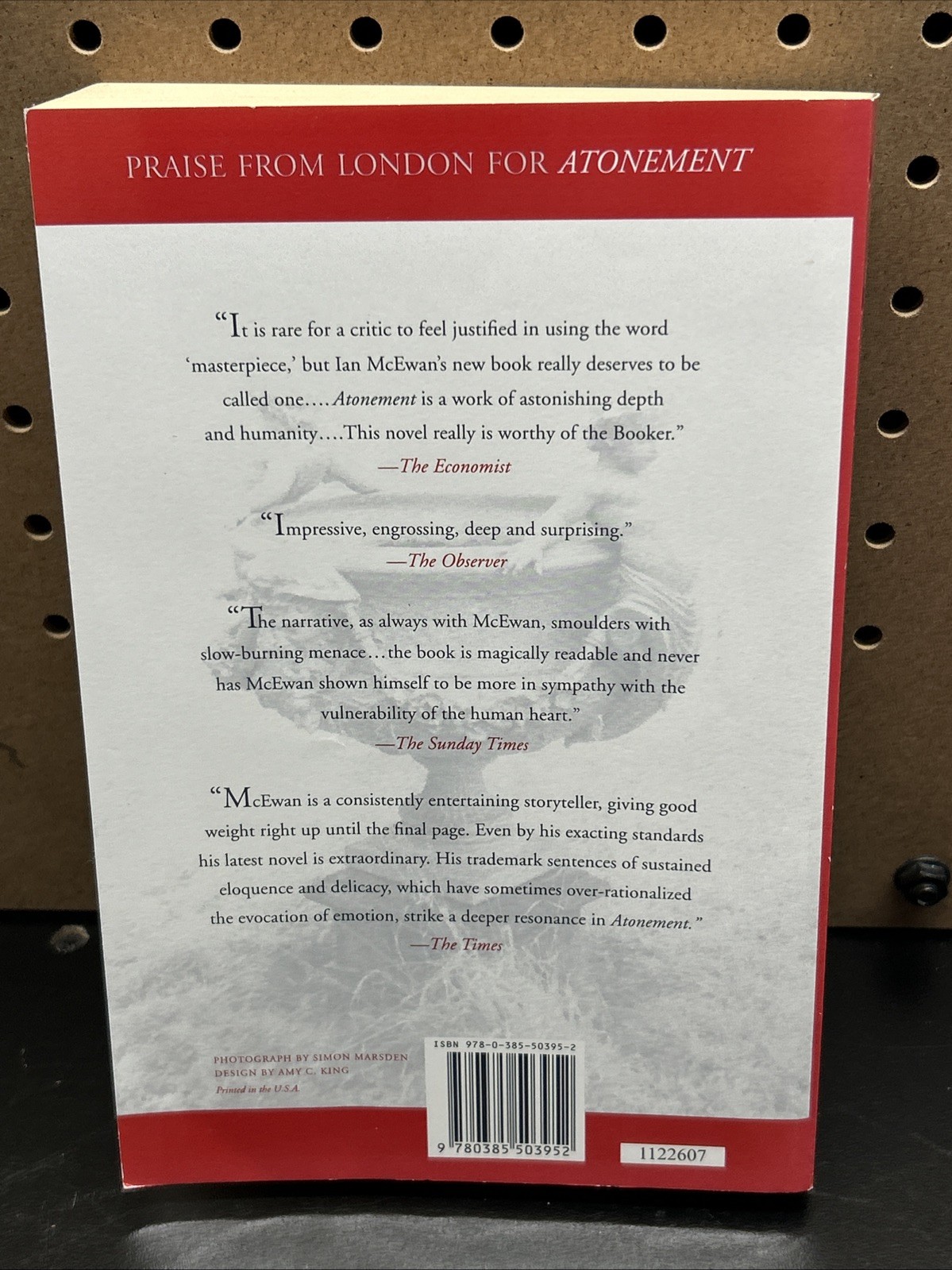 Atonement : A Novel by Ian McEwan – Hardcover, 2001