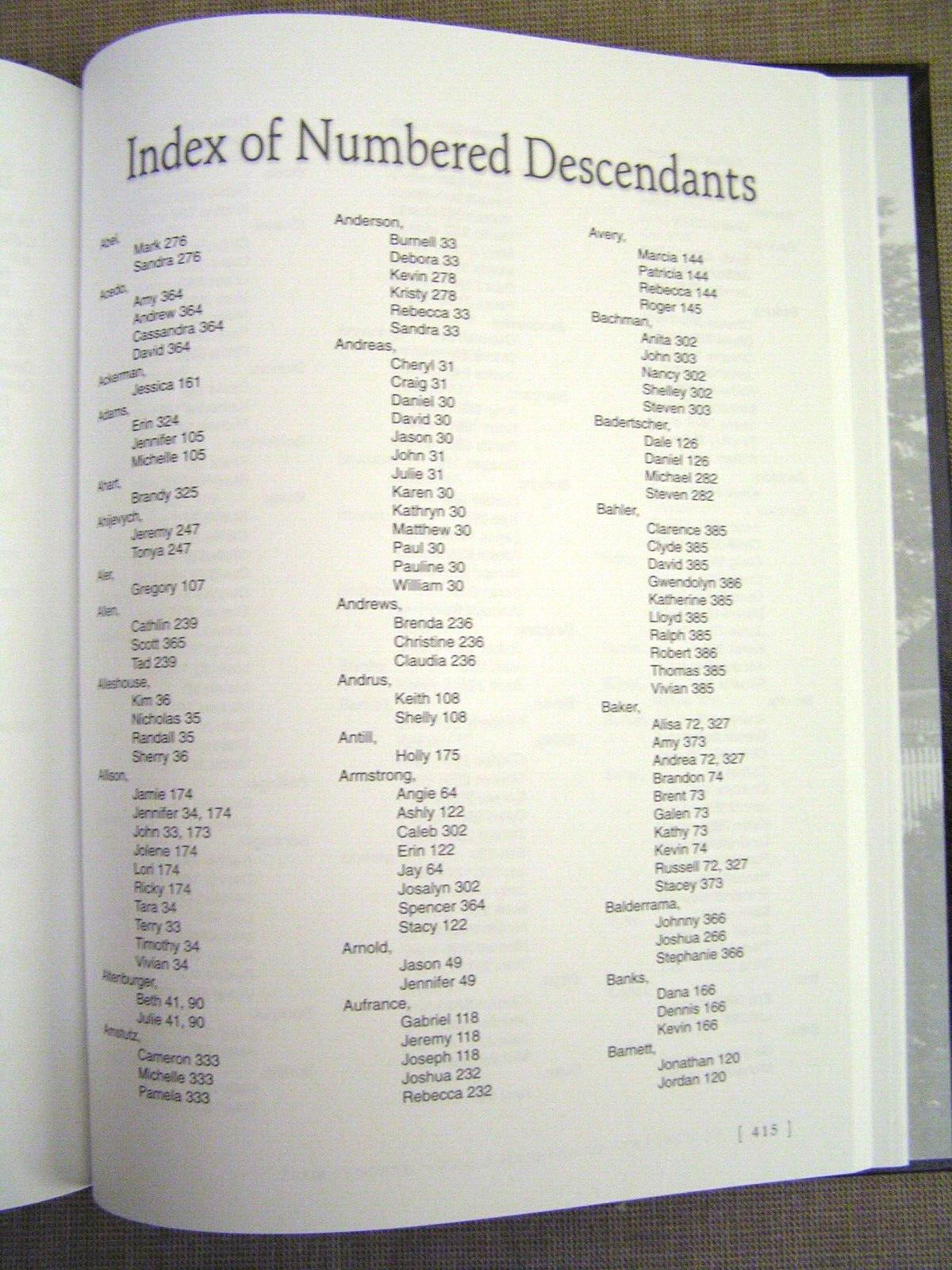 Descendants of Abraham & Anna (Beachy) Mast Amish Family History Genealogy Book
