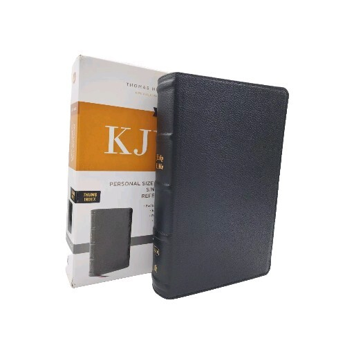 KJV Large Print Single Column Bible Indexed Leatherback By Thomas Nelson