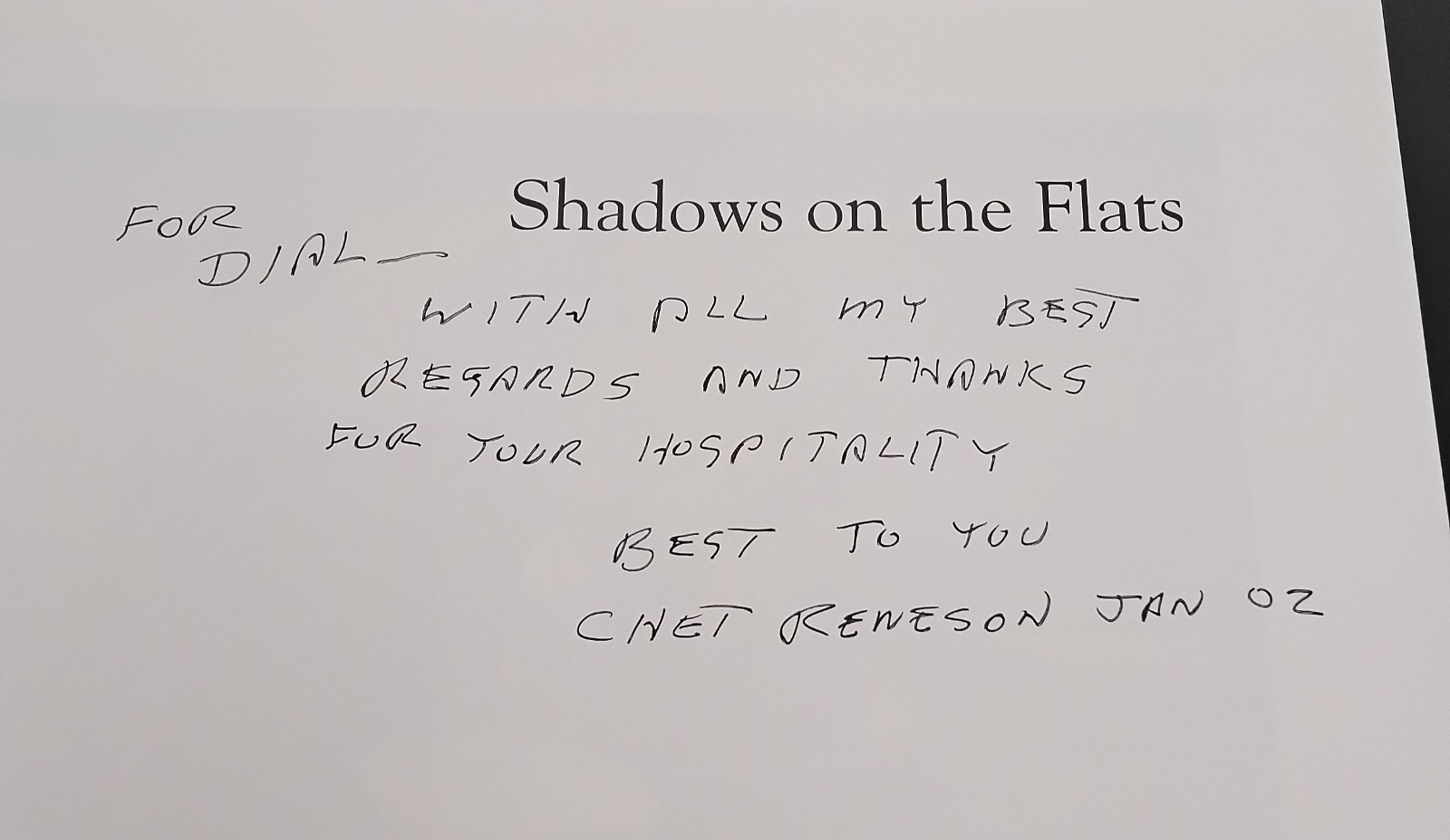 Shadows on the Flats: The Saltwater Images of Chet Reneson SIGNED