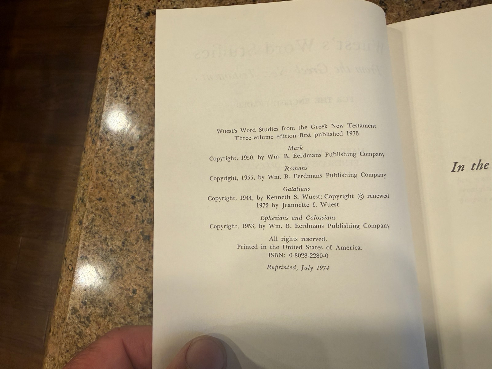 Word Studies in the Greek New Testament Kenneth S. Wuest Vol 1-3 1974