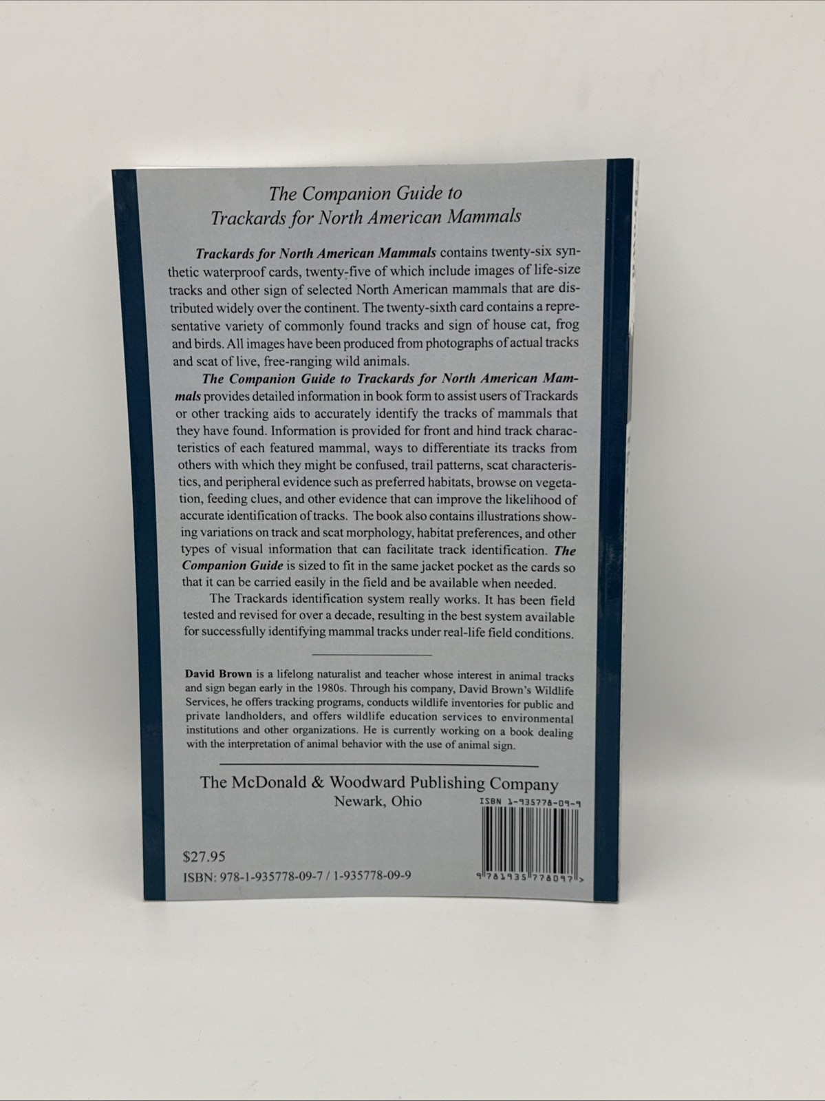 The Companion Guide to Trackards for North American Mammals by David Brown