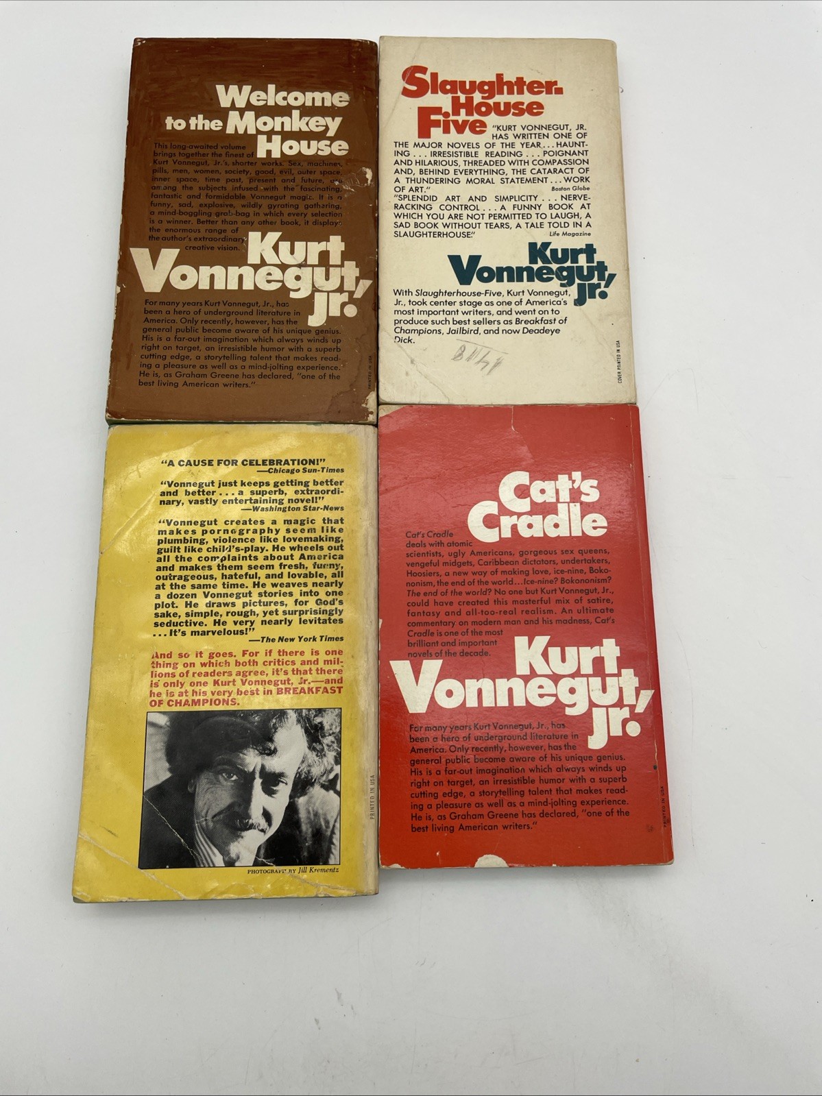 Lot of 7 Kurt Vonnegut, Jr. Novels Dell PB Vintage – Slaughterhouse 5 & MORE!