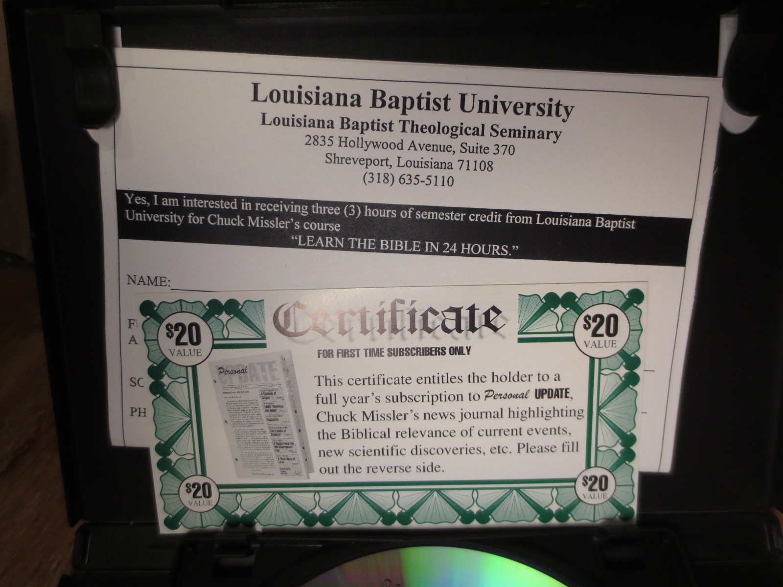 Learn the Bible in 24 Hours Missler, Chuck CD-ROM/Audio Discs 2002 – Tested