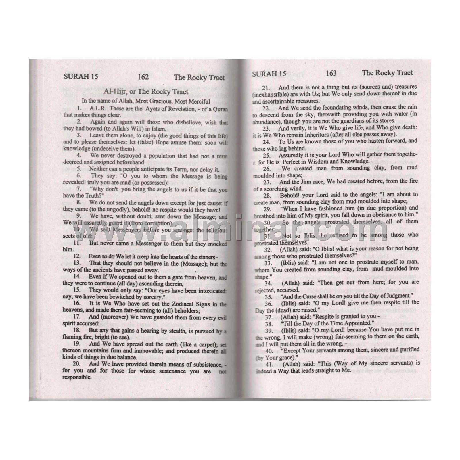 The Quran [English] [7″ x 4.25 x 0.75″] Paperback – Translated By A. Yusuf Ali