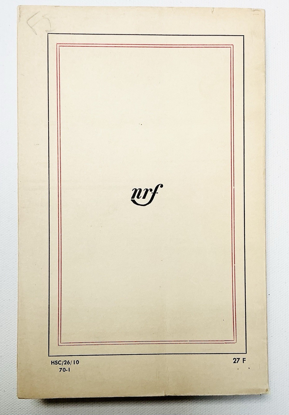 ANTONIN ARTAUD Oeuvres complètes, tome 1, livre 1 NRF GALLIMARD 1970 VOL.1 RARE