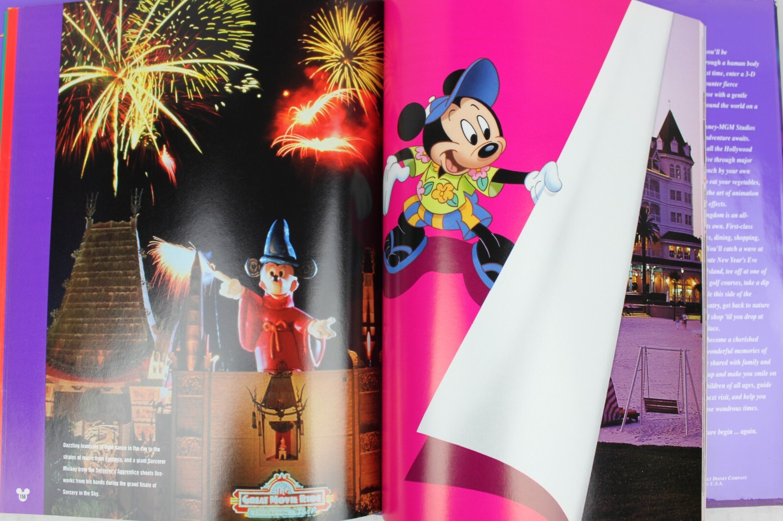 Walt Disney World Disney Kingdom Editions Purple Hardcover Book with Dust Jacket