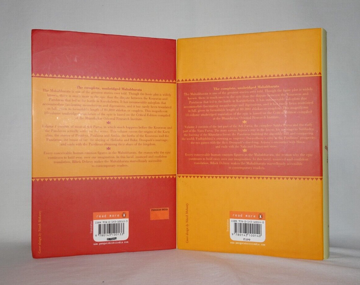 THE MAHABHARATA, Volumes 1 & 2 (2010, Trade Paperback, Penguin India)
