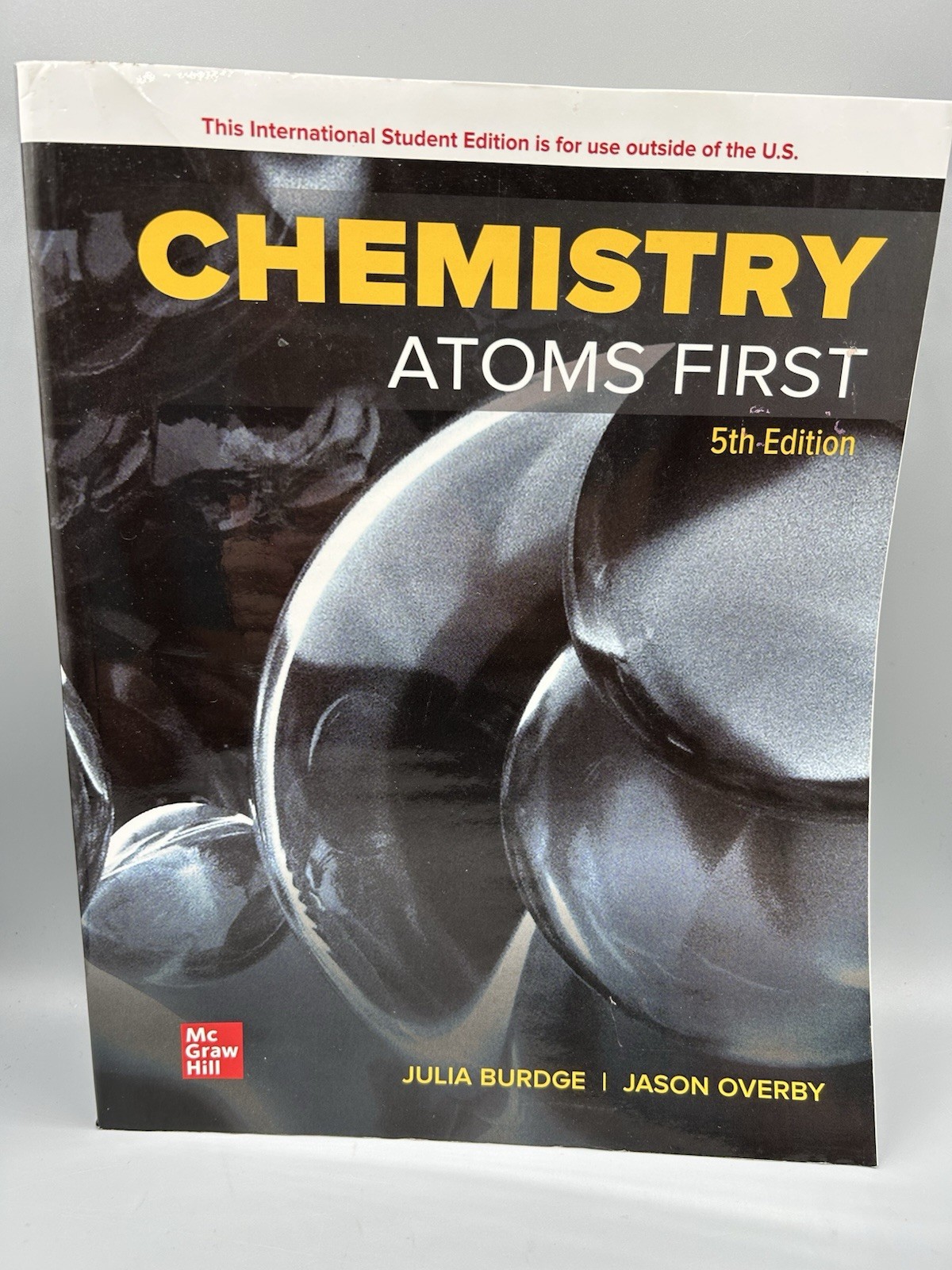 ISE Chemistry: Atoms First 5th Edition by Jason Overby and Julia Burdge – PB